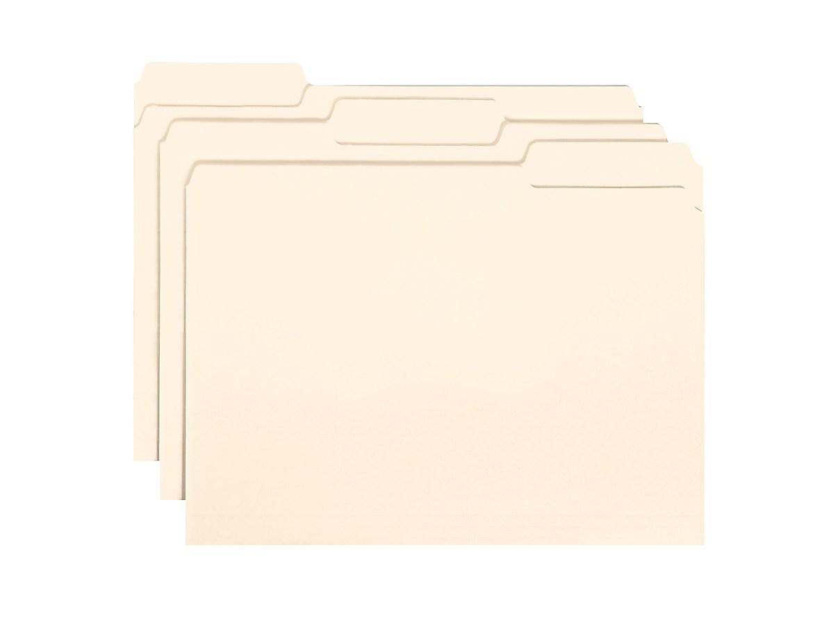 Smead Interior File Folders, 1/3-Cut Tab, Letter Size, Manila, 100/Box