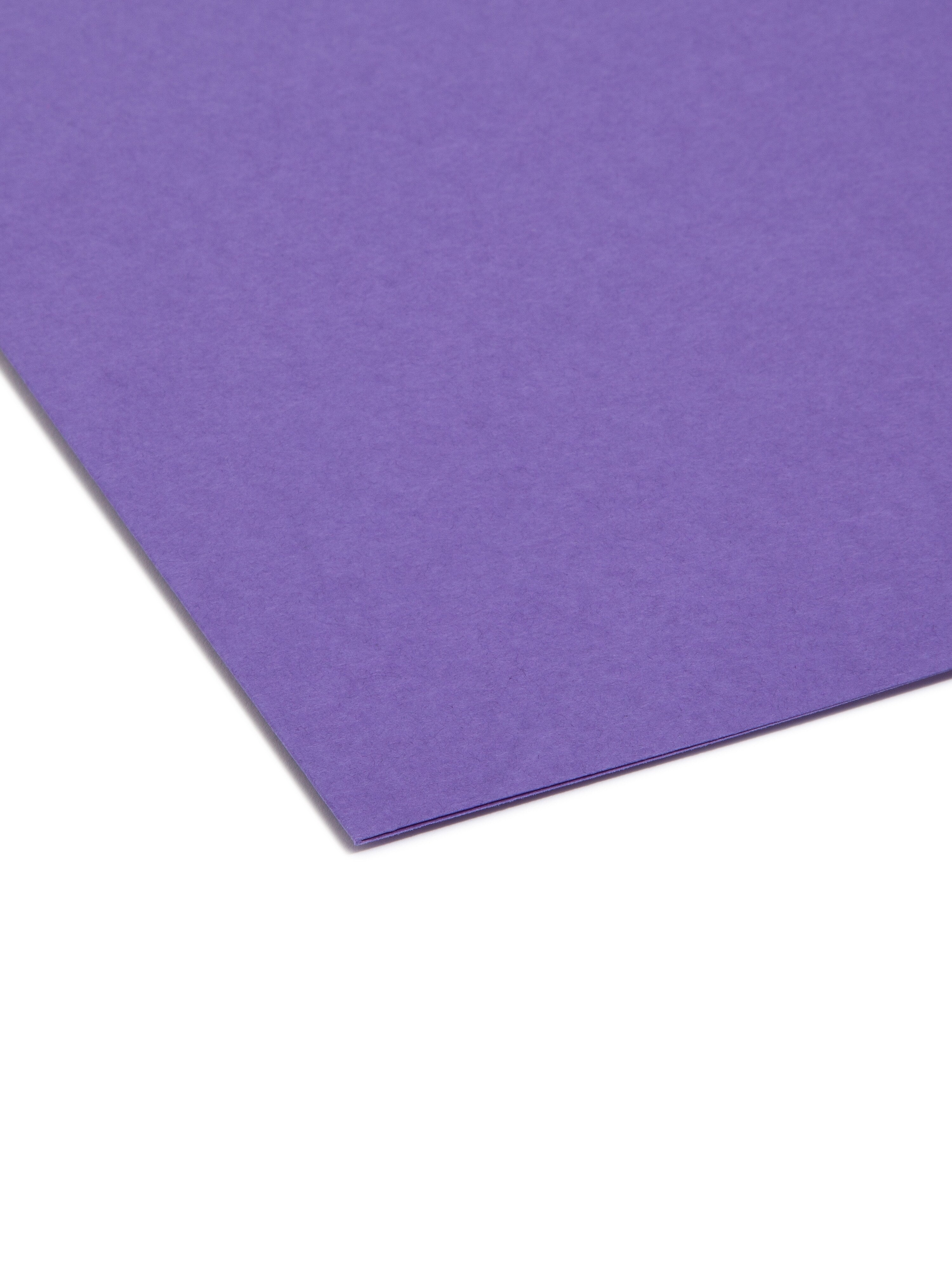 Smead Interior File Folders, 1/3-Cut Tab, Letter Size, Purple, 100/Box