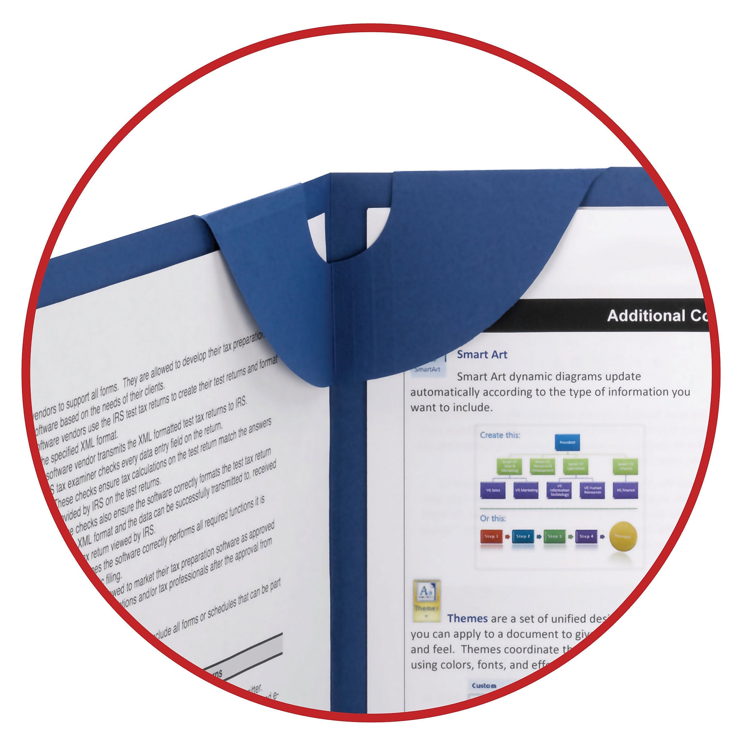 Smead Lockit 2-Pocket Presentation Folders, Dark Blue, 25/Box