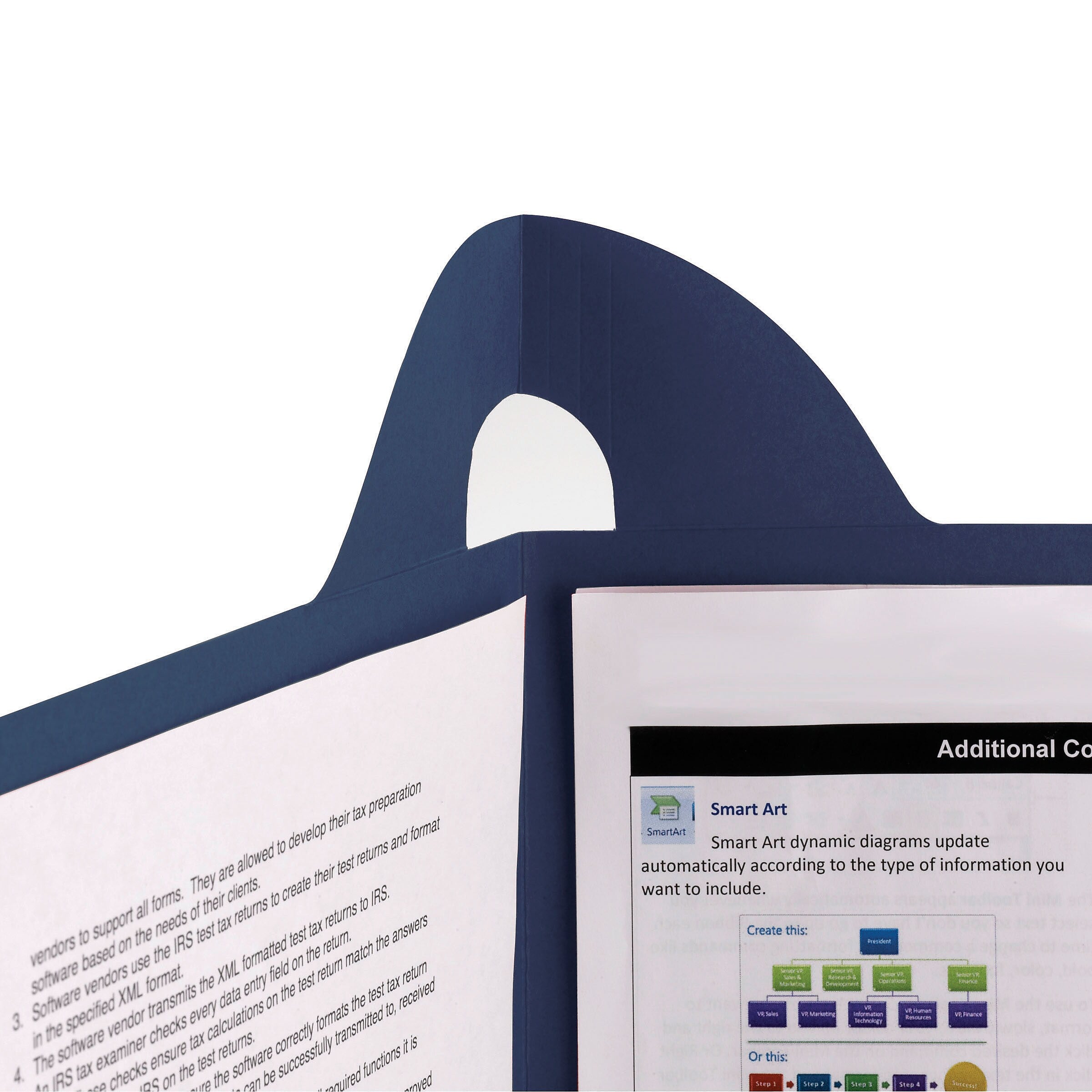 Smead Lockit 2-Pocket Presentation Folders, Dark Blue, 25/Box
