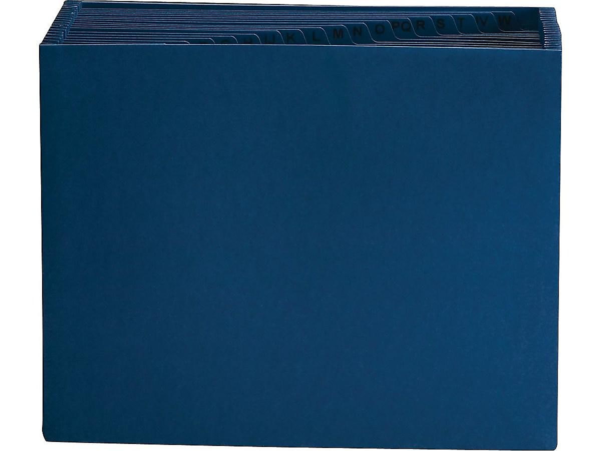 Smead Paper Stock Accordion File, Alphabetic Index, Letter Size, 21-Pocket, Navy