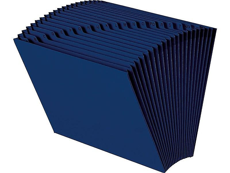 Smead Paper Stock Accordion File, Alphabetic Index, Letter Size, 21-Pocket, Navy