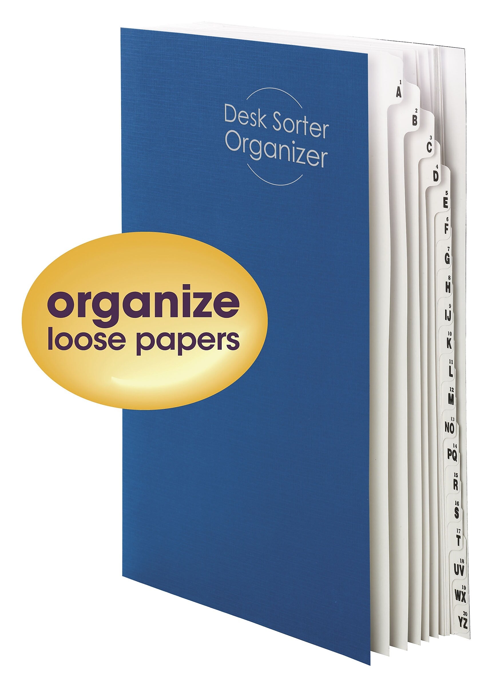 Smead Plastic Indexed Desk File, Alphabetical Index, Blue