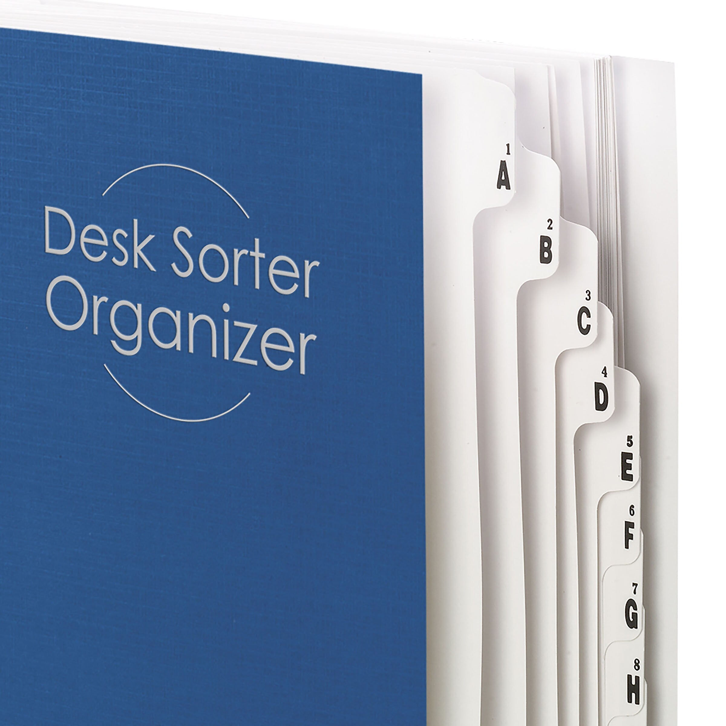 Smead Plastic Indexed Desk File, Alphabetical Index, Blue