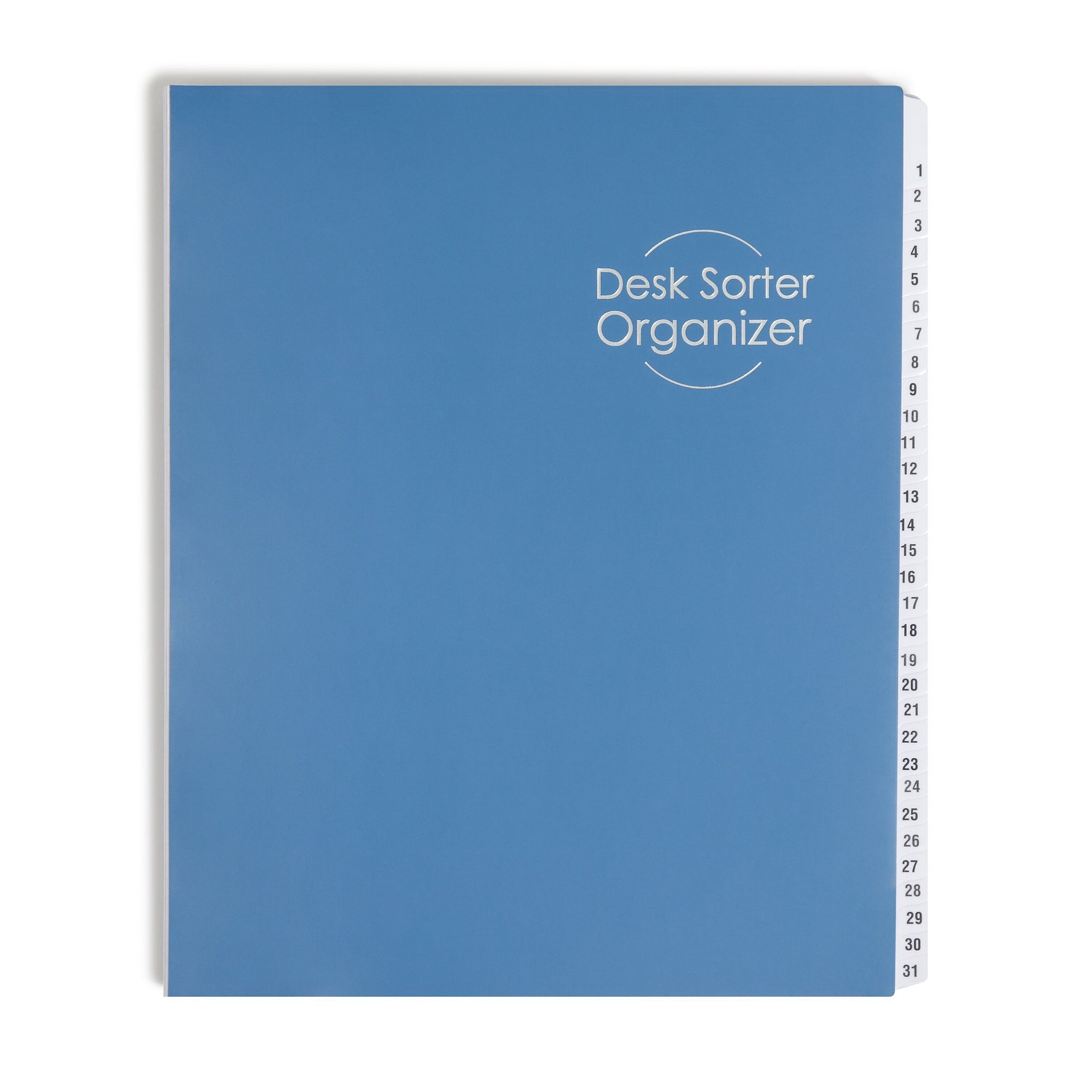 Smead Plastic Indexed Desk File, Numerical Index, Navy Blue