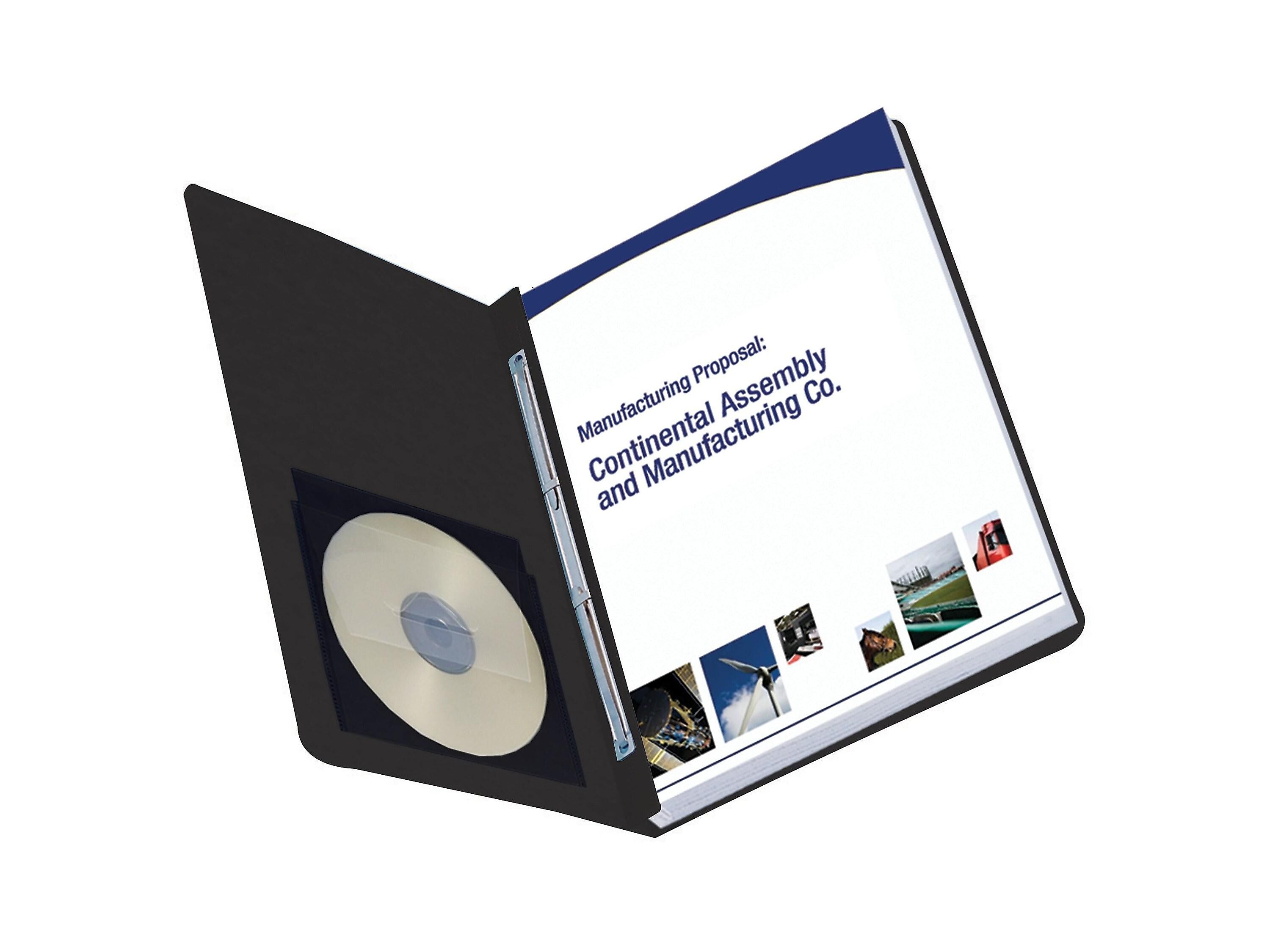 Smead Premium Pressboard 2-Prong Report Cover, Letter Size, Black