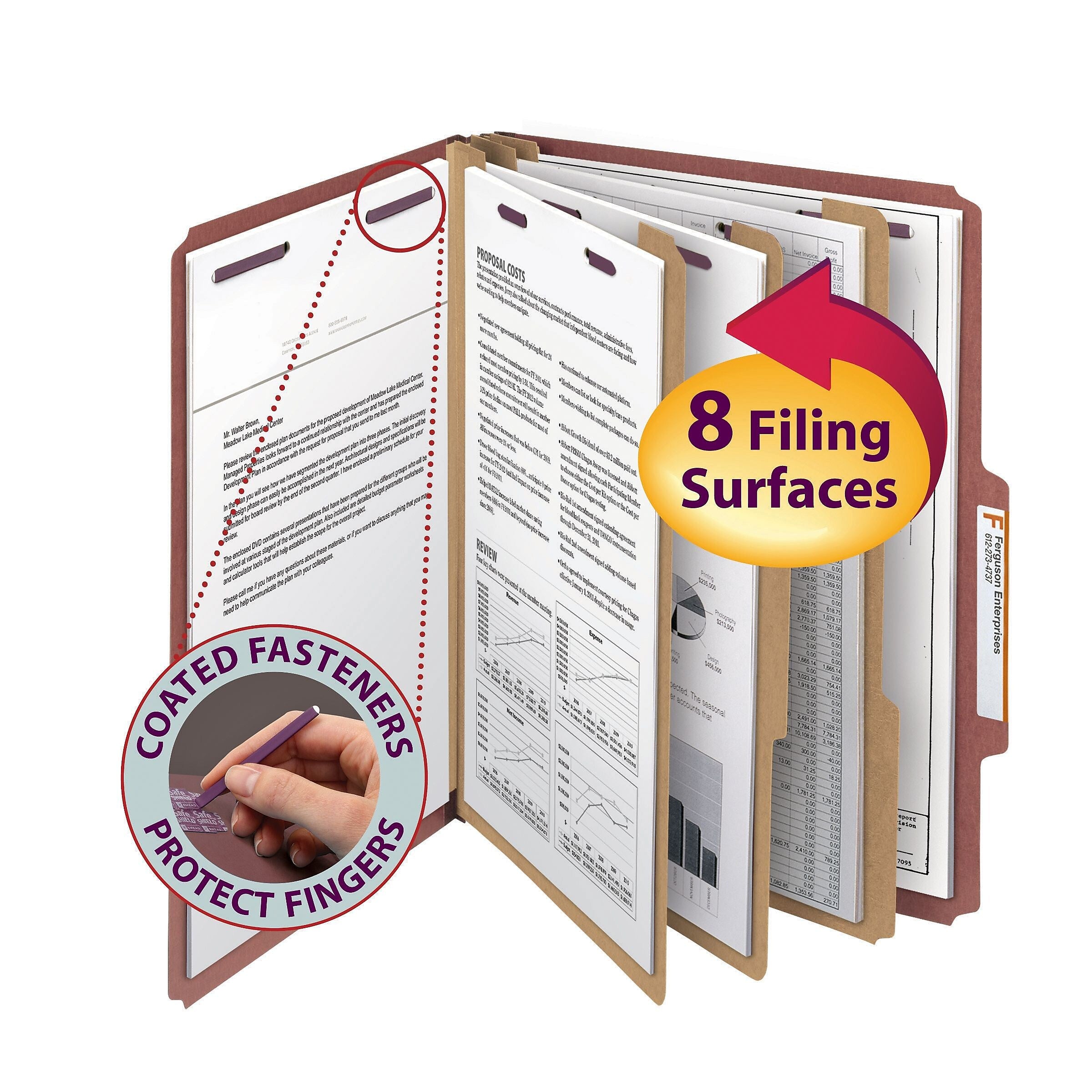 Smead Pressboard Classification Folders, 3