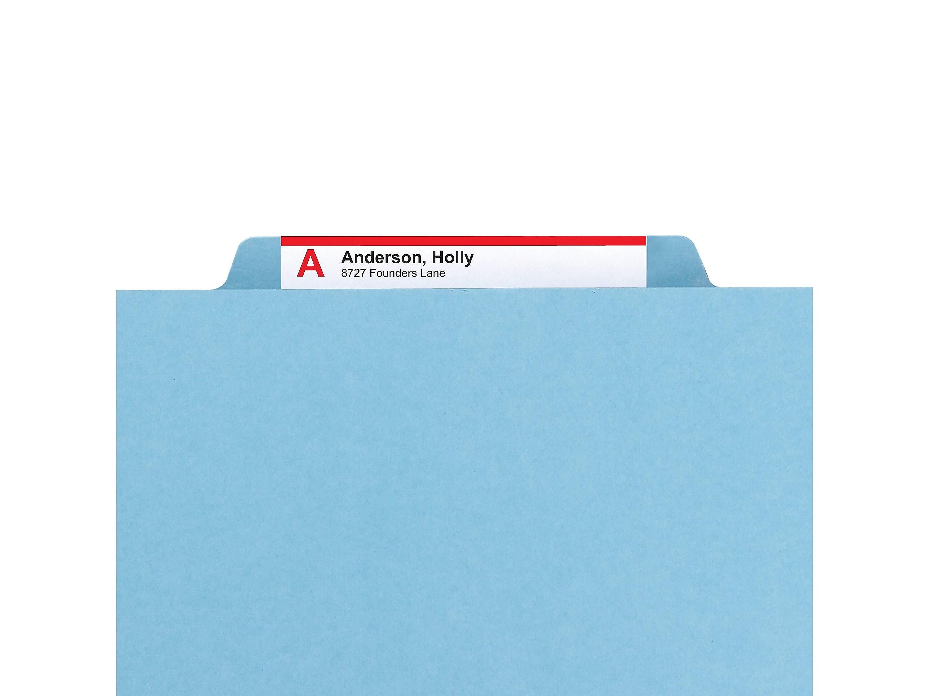 Smead Pressboard Classification Folders with SafeSHIELD Fasteners, 2