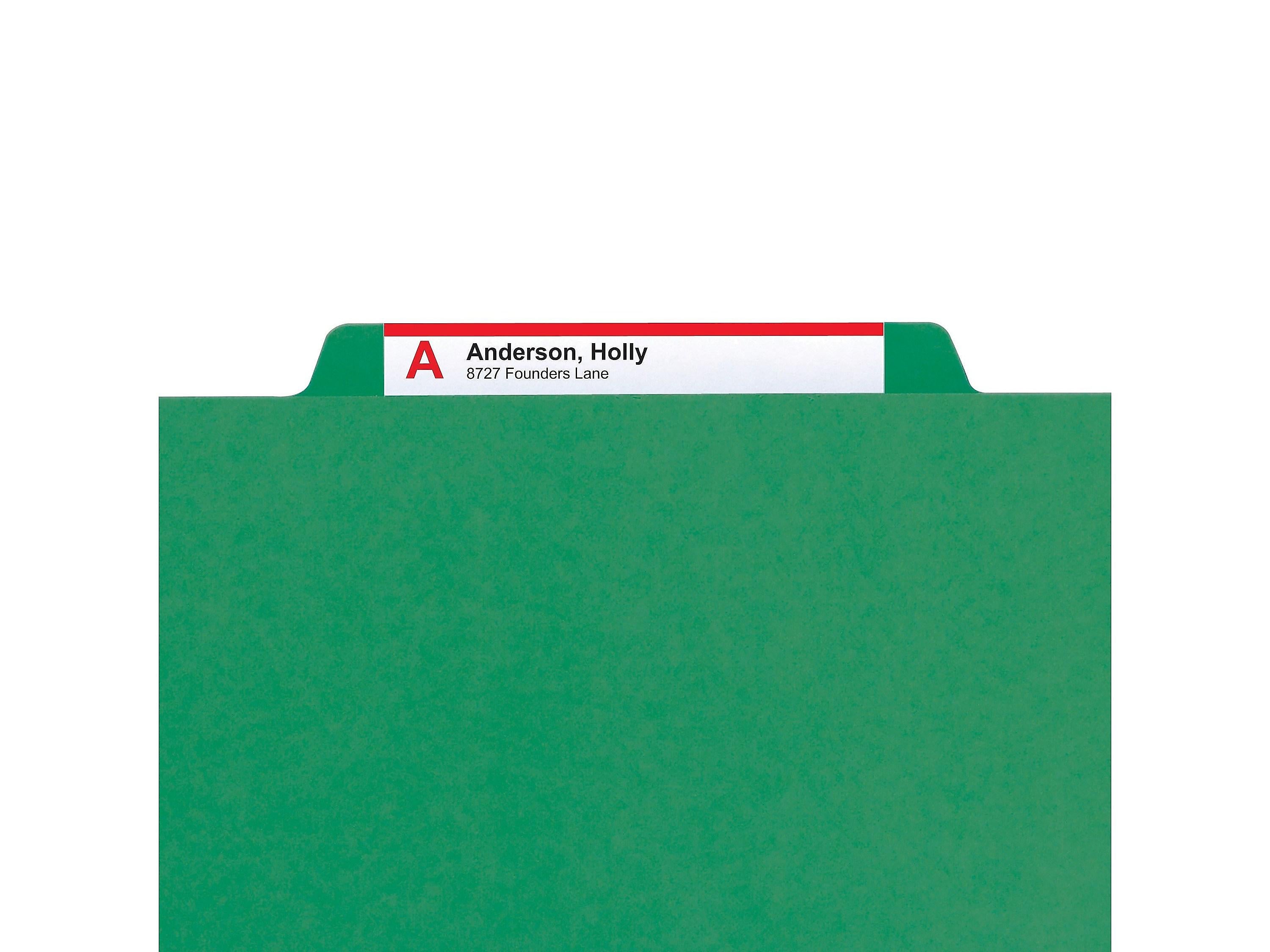 Smead Pressboard Classification Folders with SafeSHIELD Fasteners, 2