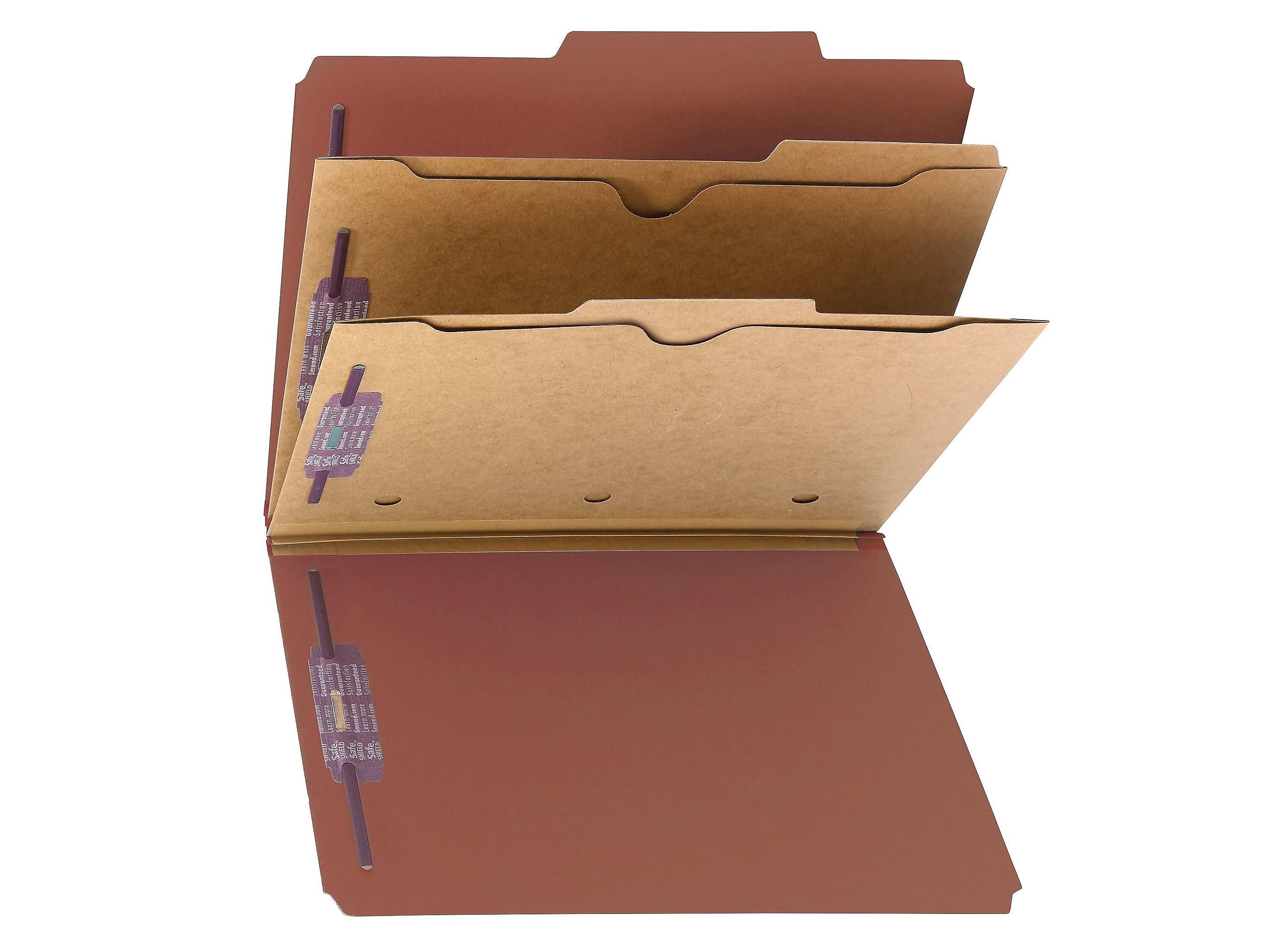 Smead Pressboard Classification Folders with SafeSHIELD Fasteners, 2