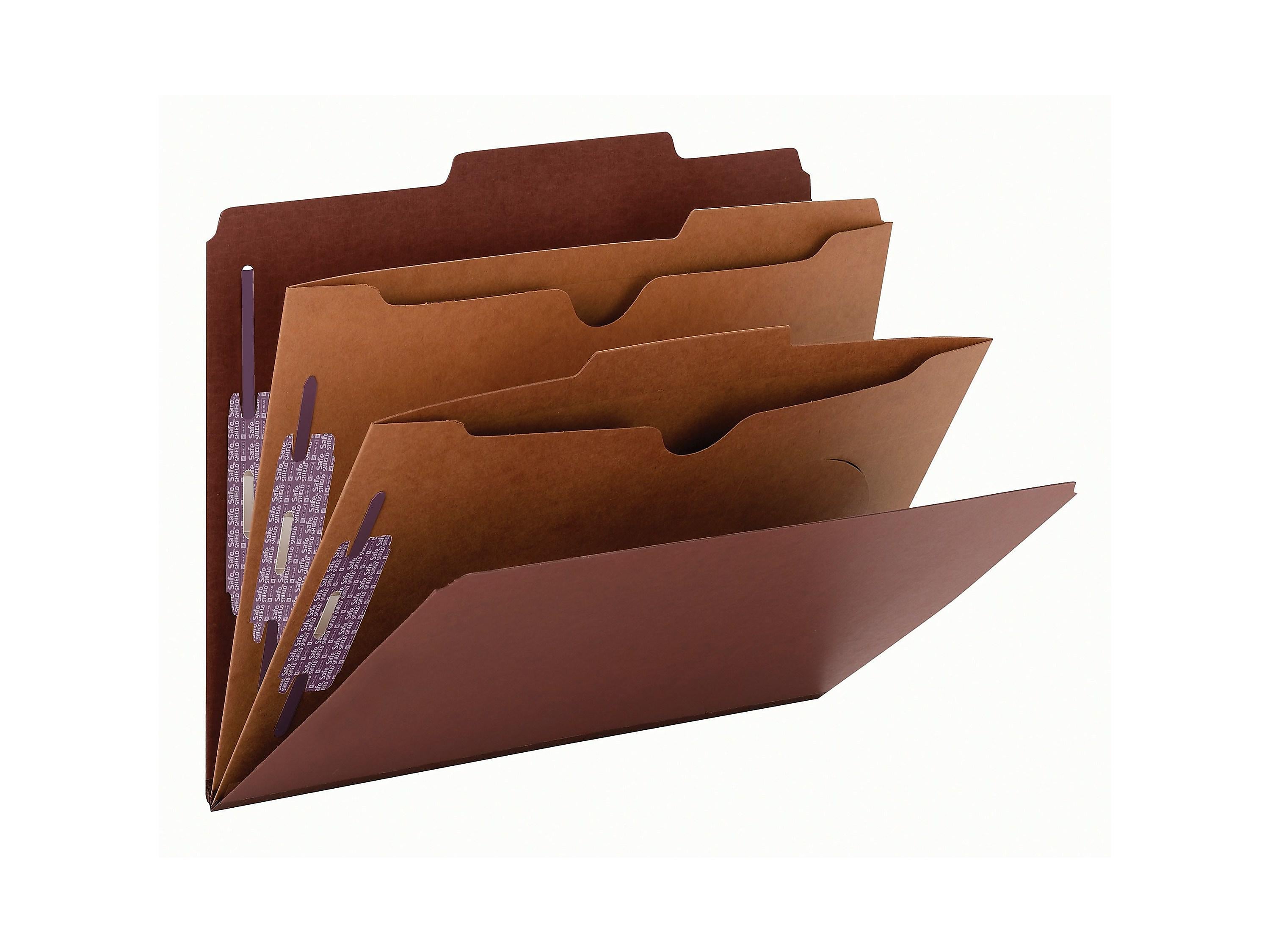 Smead Pressboard Classification Folders with SafeSHIELD Fasteners, 2