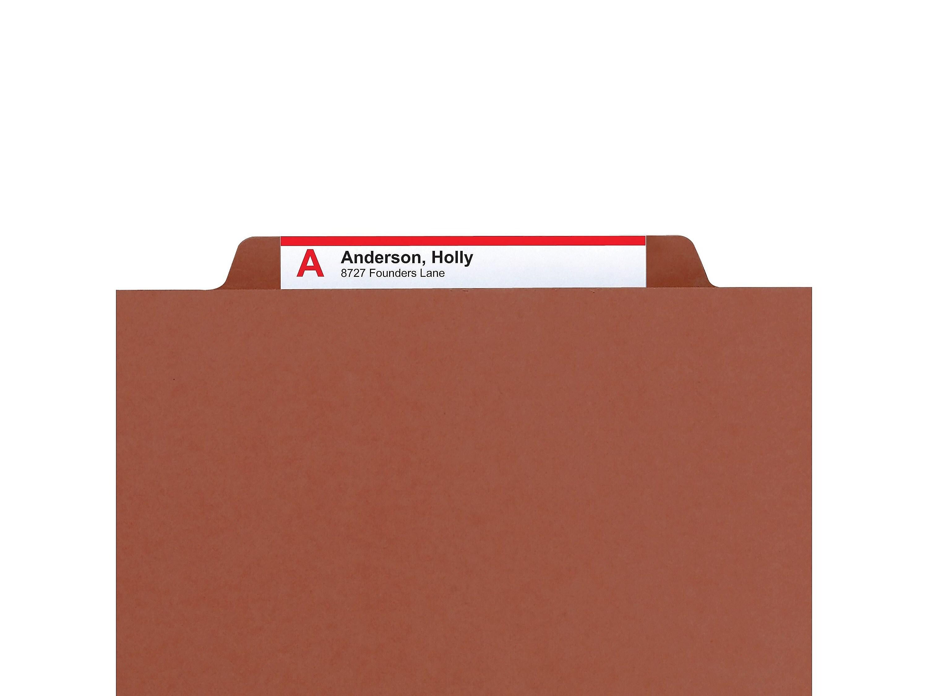 Smead Pressboard Classification Folders with SafeSHIELD Fasteners, 2