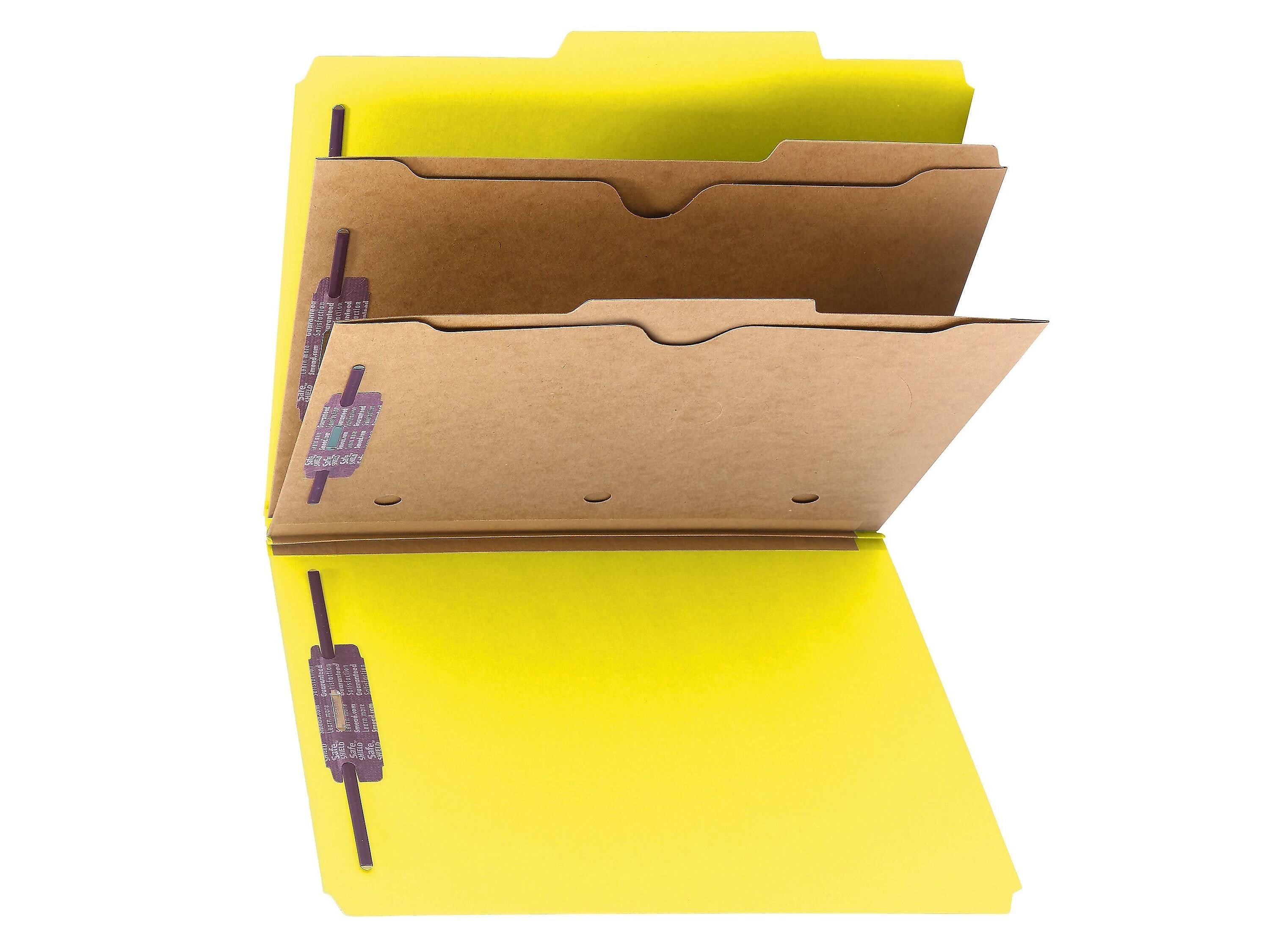 Smead Pressboard Classification Folders with SafeSHIELD Fasteners, 2