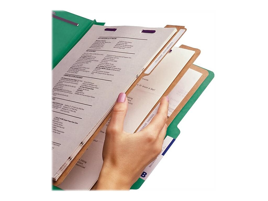 Smead Pressboard Classification Folders with SafeSHIELD Fasteners, 3