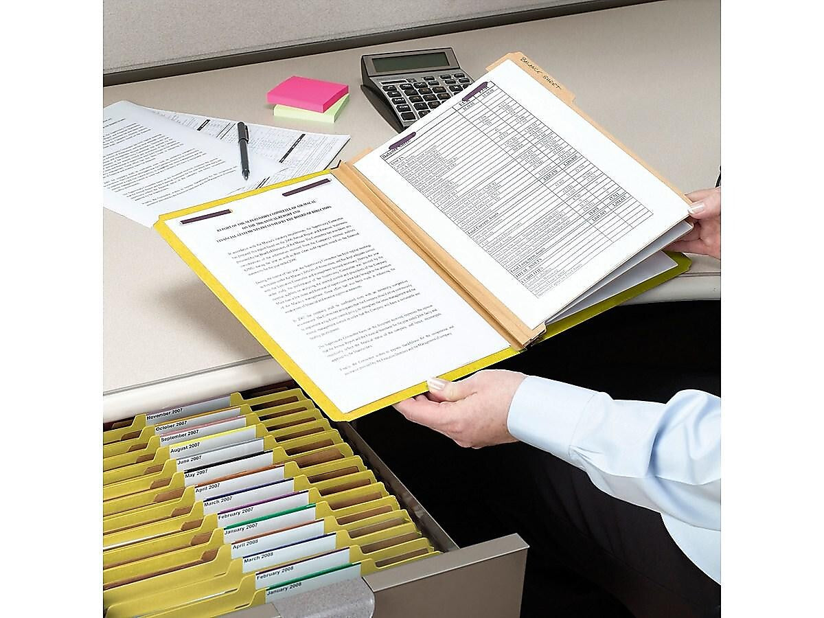 Smead Pressboard Classification Folders with SafeSHIELD Fasteners, 3