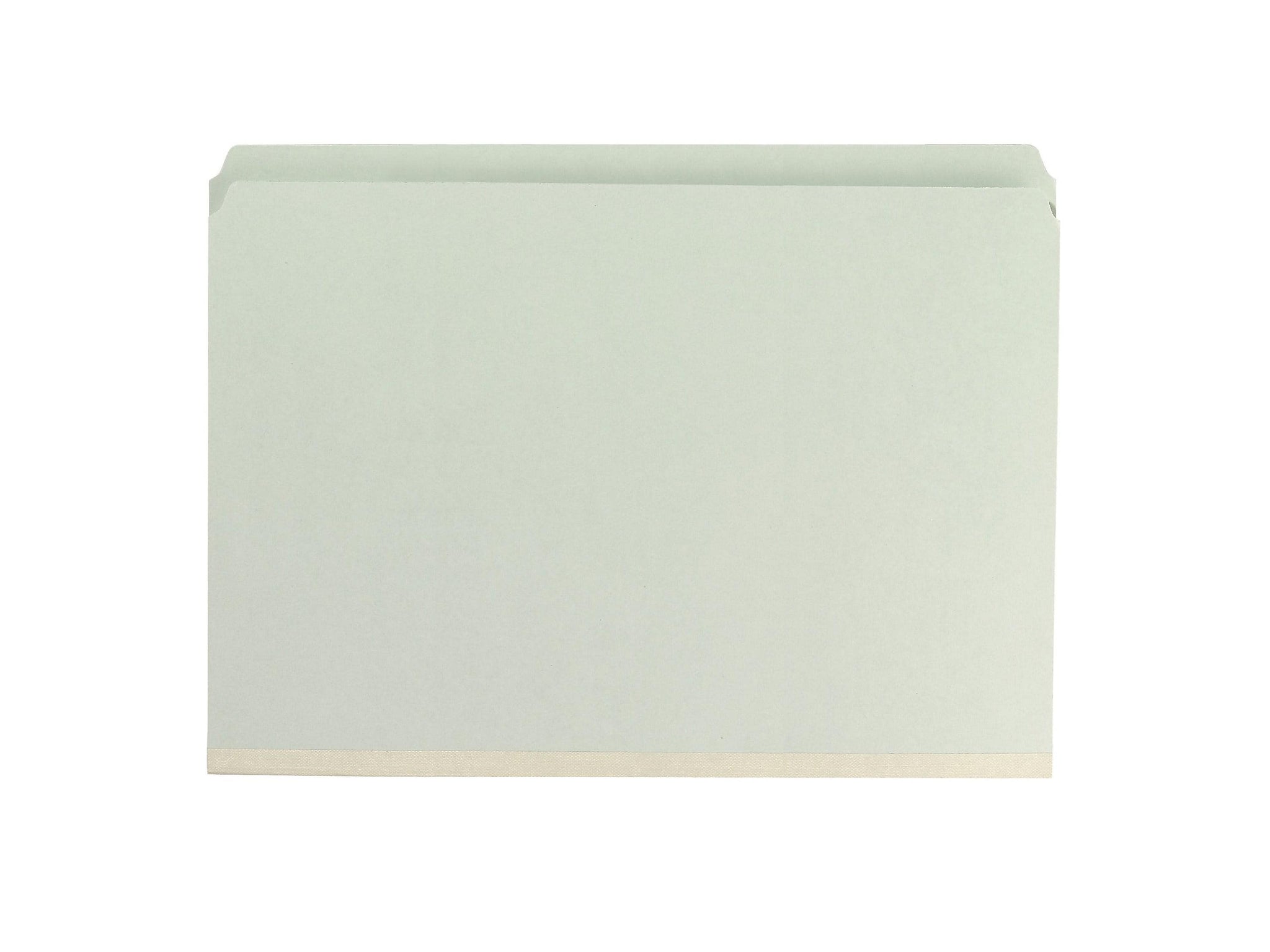 Smead Pressboard Classification Folders with SafeSHIELD Fasteners, Straight-Cut Tab, Legal Size, Gray/Green, 25/Box
