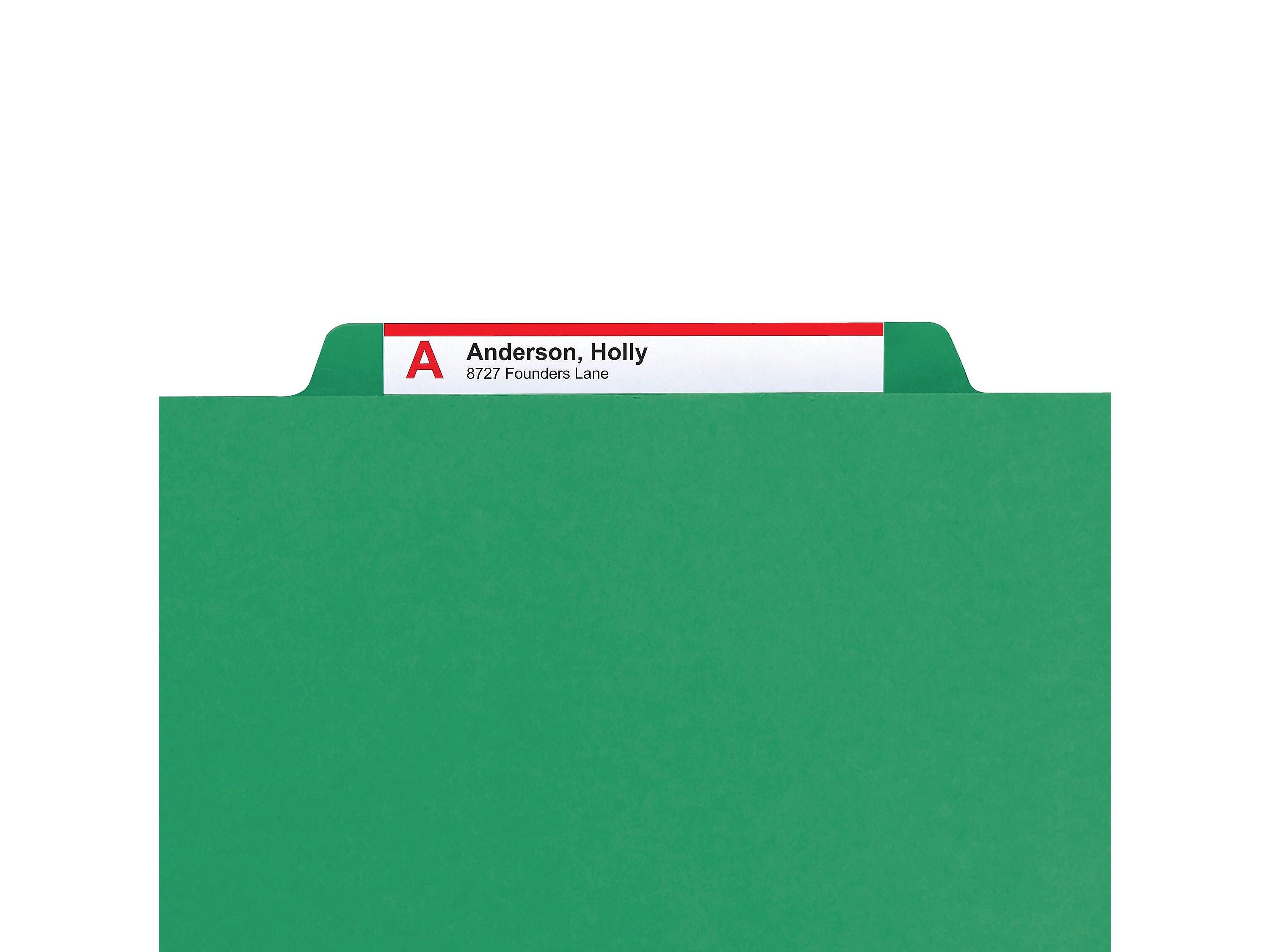 Smead Pressboard File Folders, 1/3-Cut Tab, 1