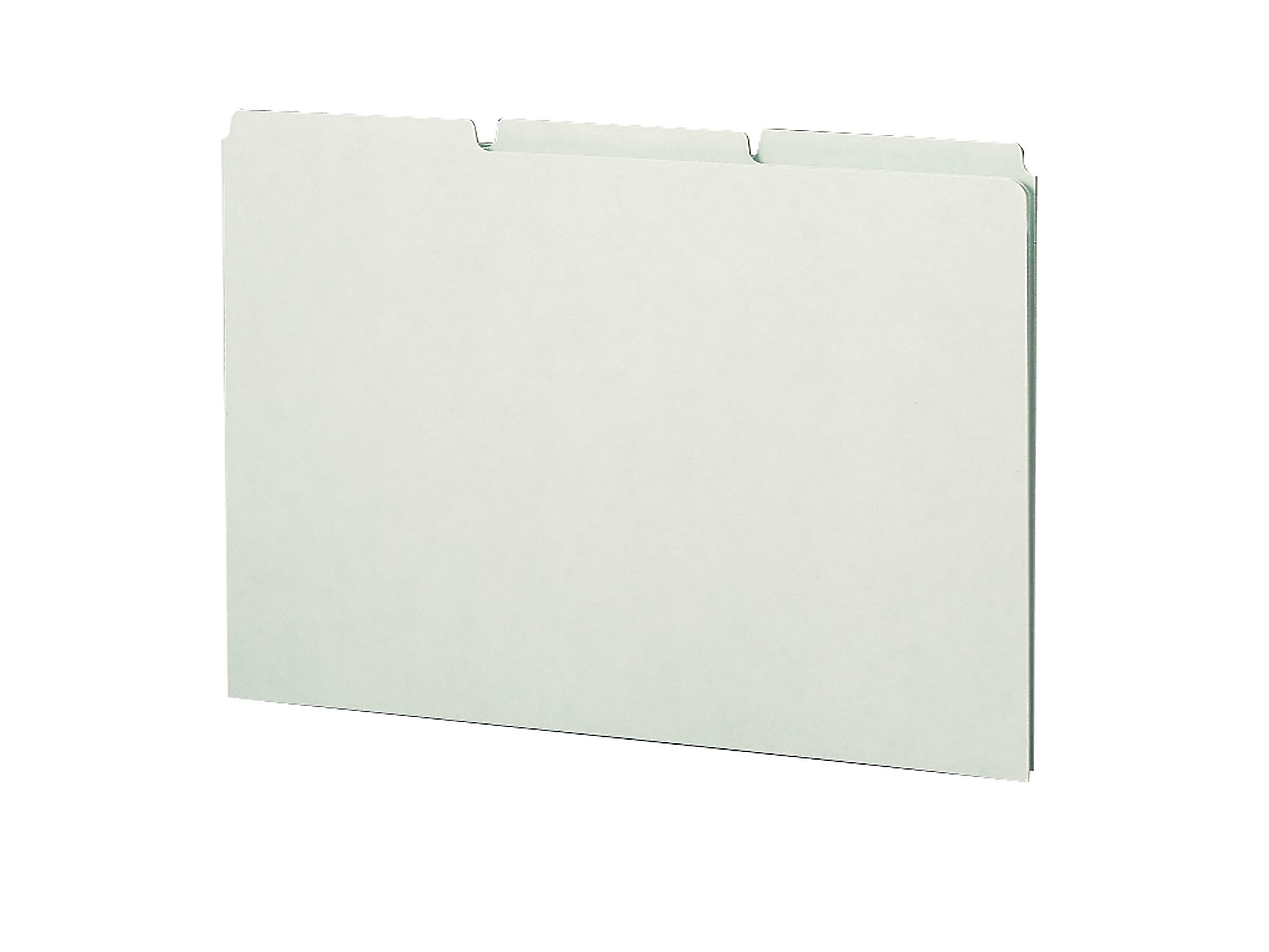 Smead Pressboard Guides, 1/3-Cut Tab , Legal Size, Gopher Green, 50/Box
