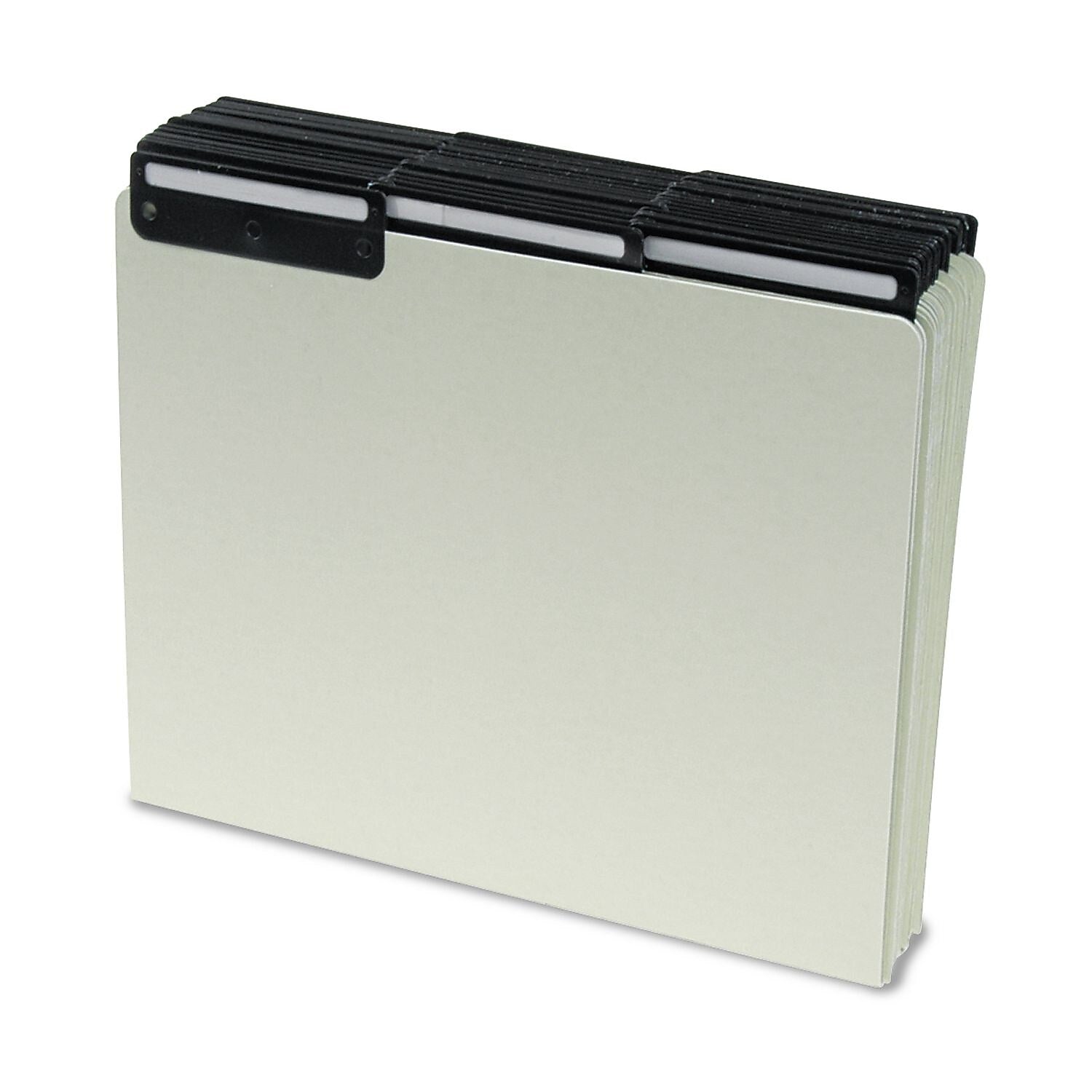 Smead Pressboard Guides, Flat Metal 1/3-Cut Tab with Insert , Letter Size, Gray/Green, 50 per Box