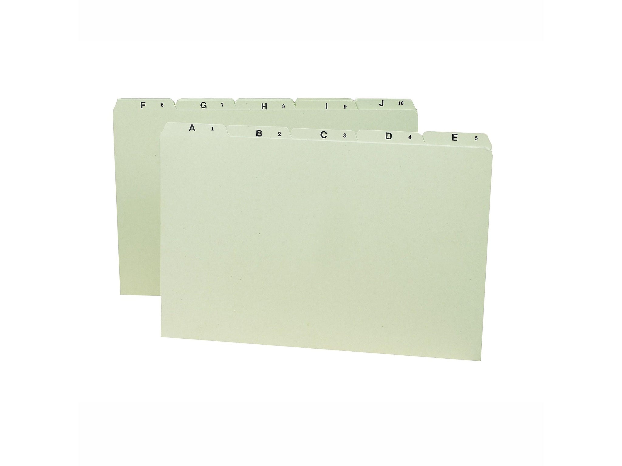 Smead Pressboard Index Guides, 1/5-Cut Tab , Legal Size, Gray/Green, 25/Set