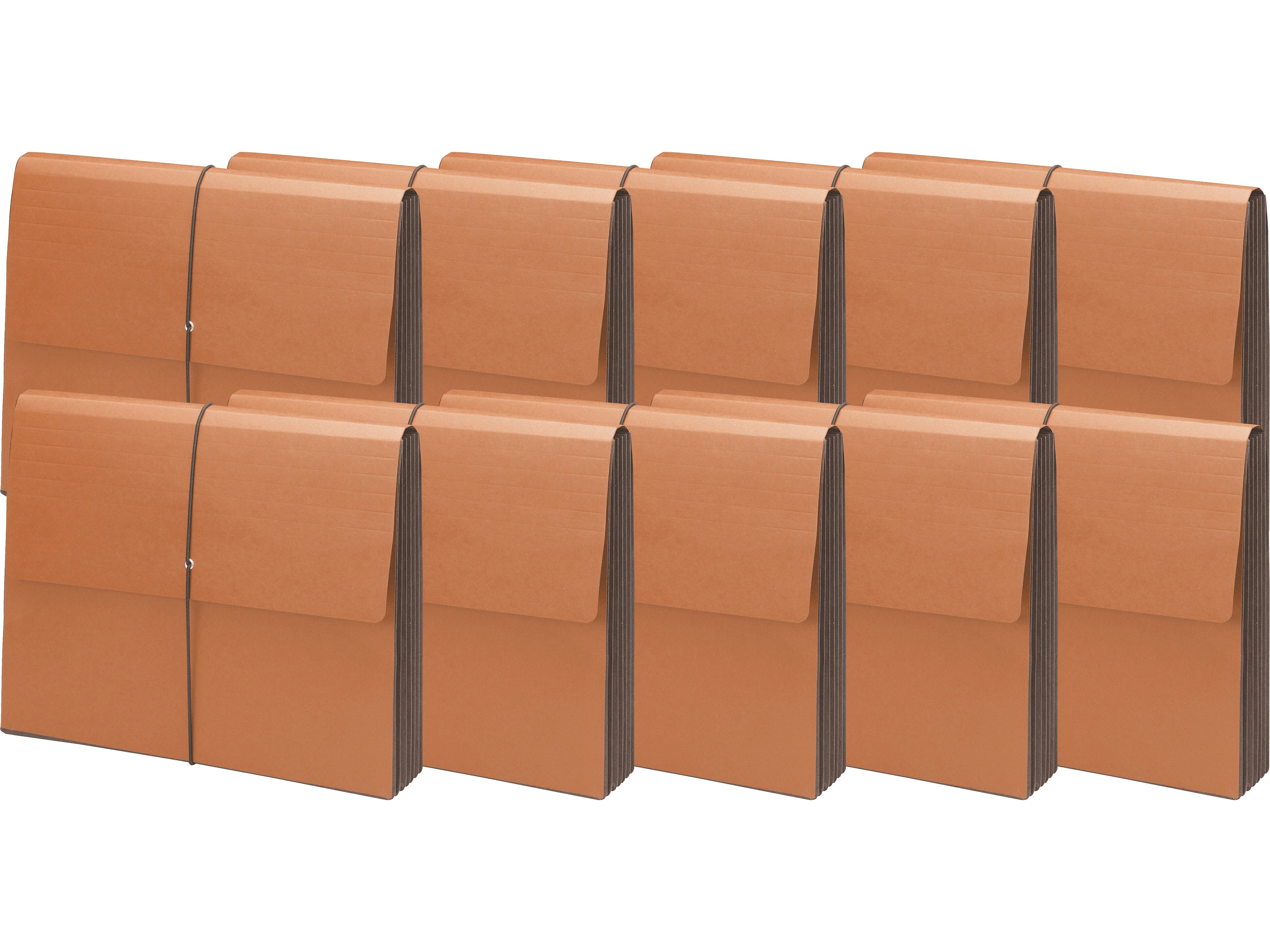 Smead Recycled Expanding Wallet, Flap & Cord Closure, Letter Size, Redrope, 10/Box
