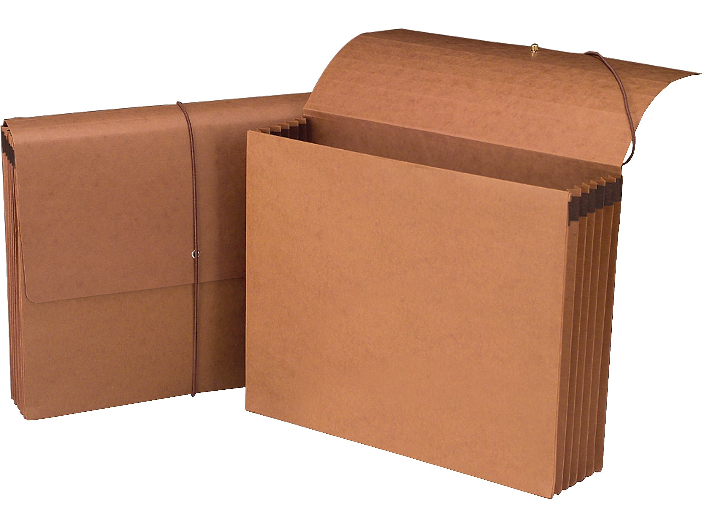 Smead Recycled Expanding Wallet, Flap & Cord Closure, Letter Size, Redrope, 10/Box