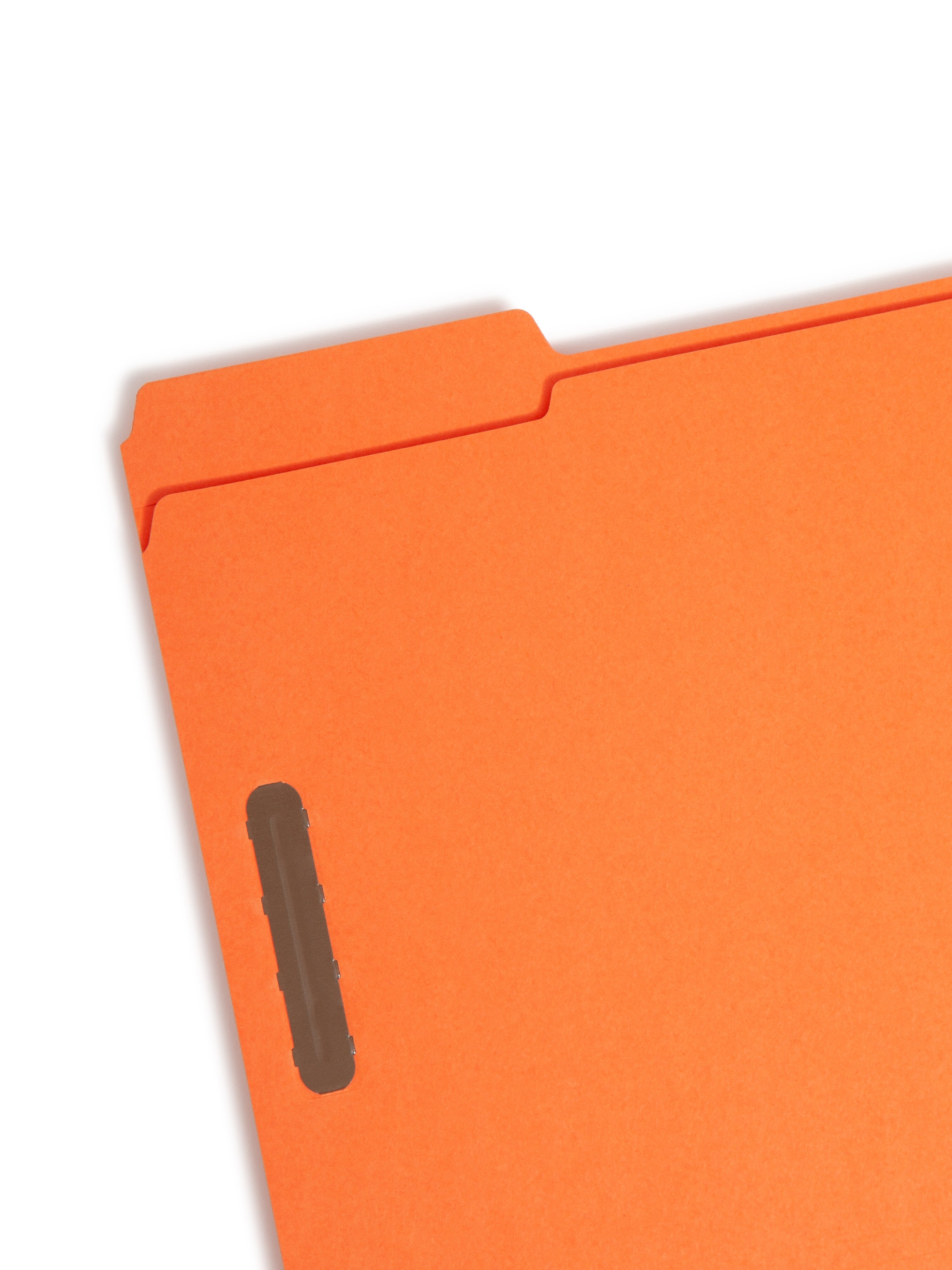 Smead Reinforced Classification Folders, 1/3-Cut Tab, Letter Size, Orange, 50/Box