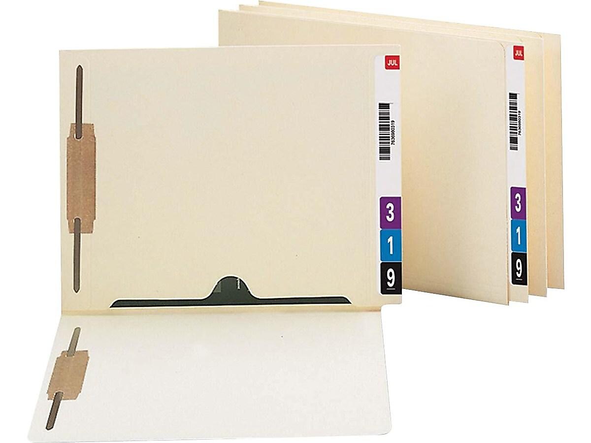 Smead Reinforced End Tab Classification Folders, Letter Size, Manila, 50/Box