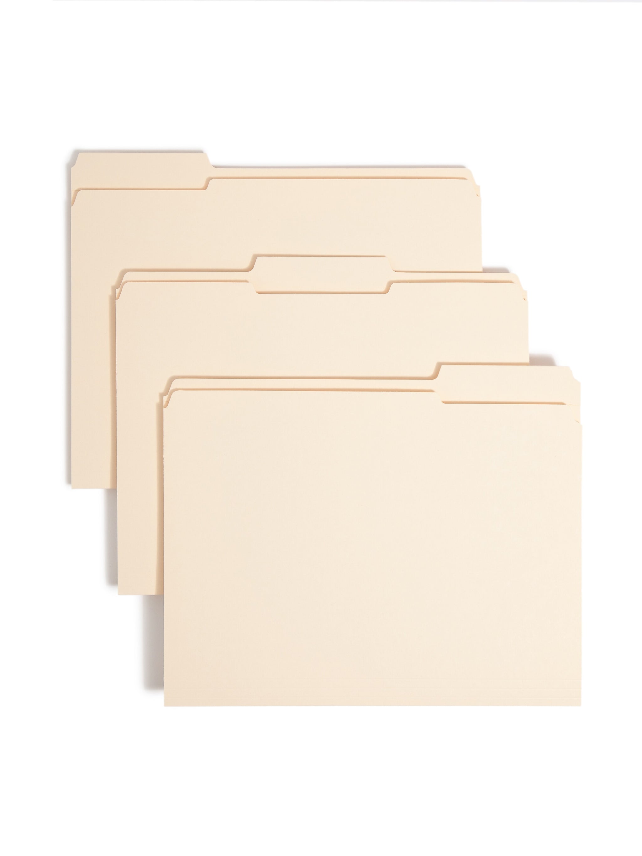 Smead Reinforced File Folder, 3 Tab, Letter Size, Manila, 100/Box