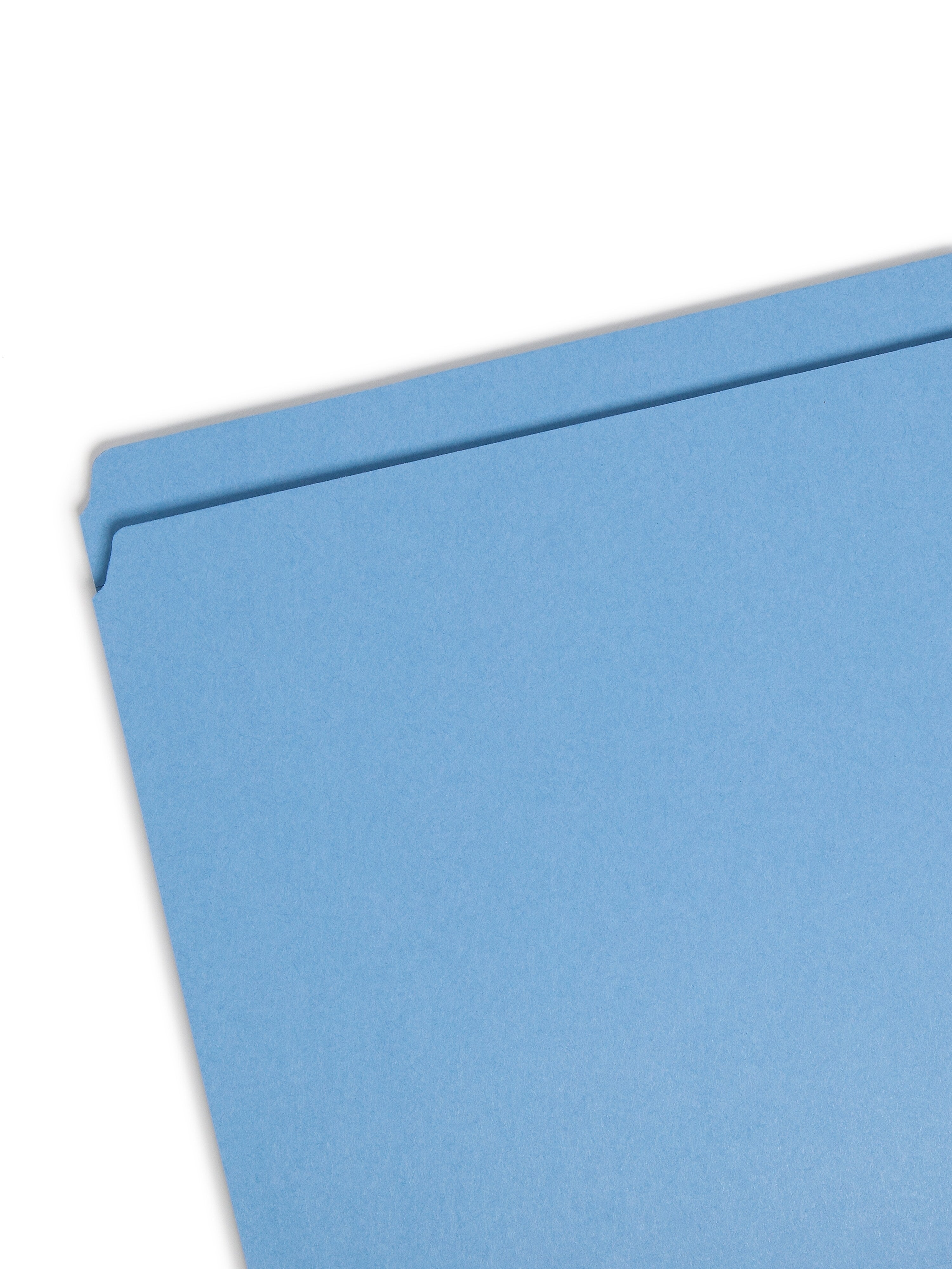Smead Reinforced File Folder, Straight Cut, Legal Size, Blue, 100/Box
