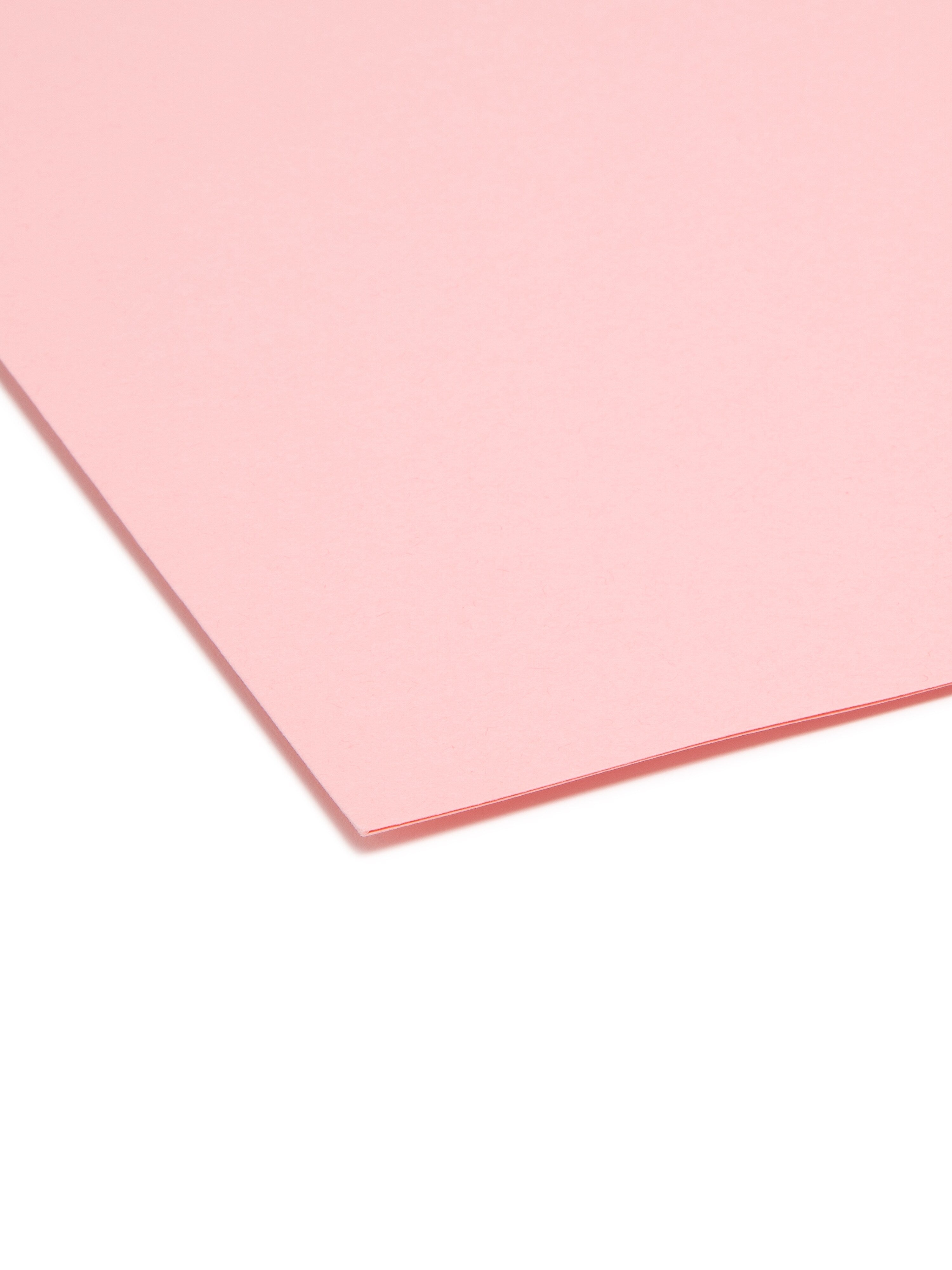Smead Reinforced File Folder, Straight Cut, Letter Size, Pink, 100/Box