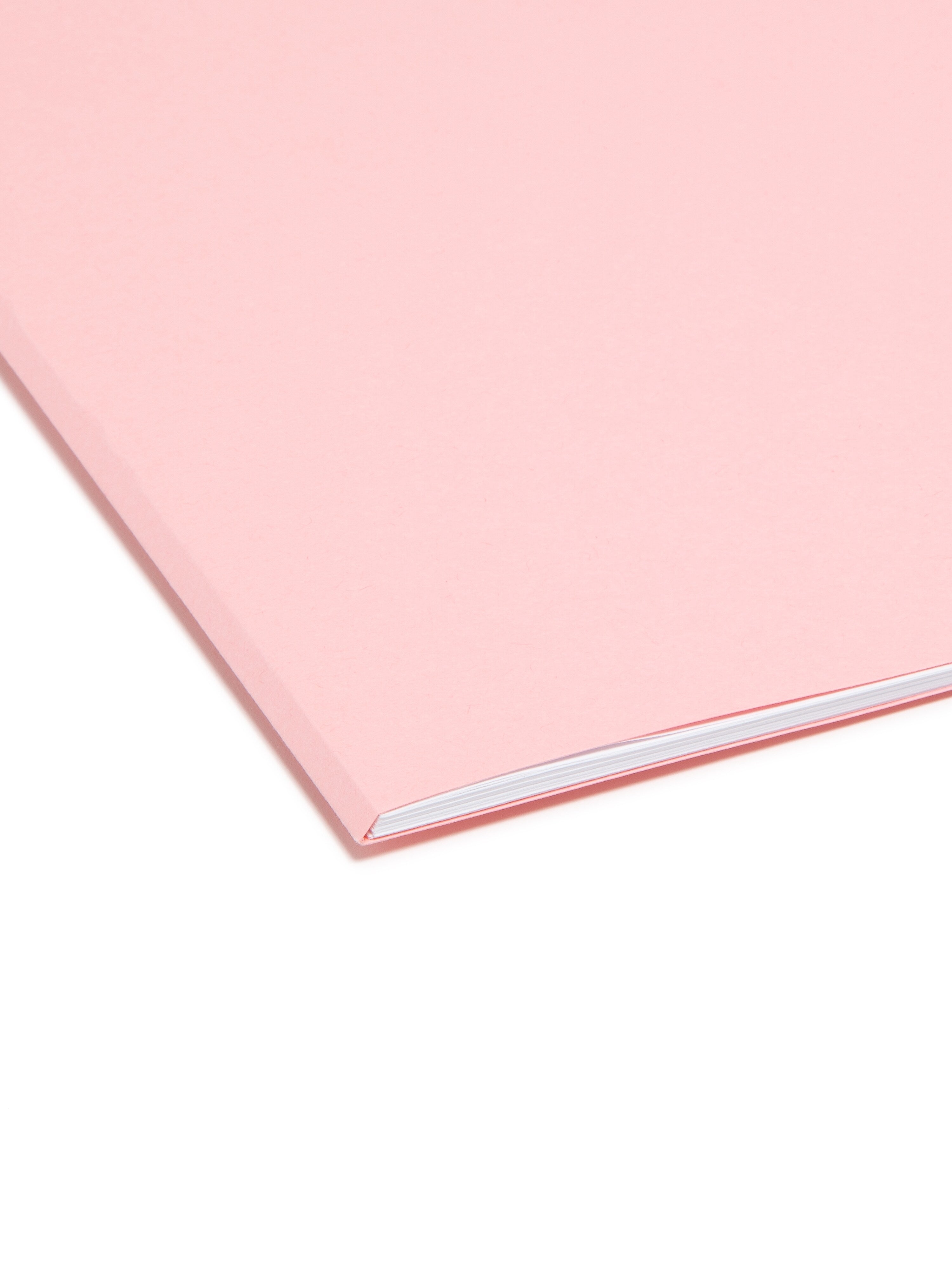 Smead Reinforced File Folder, Straight Cut, Letter Size, Pink, 100/Box