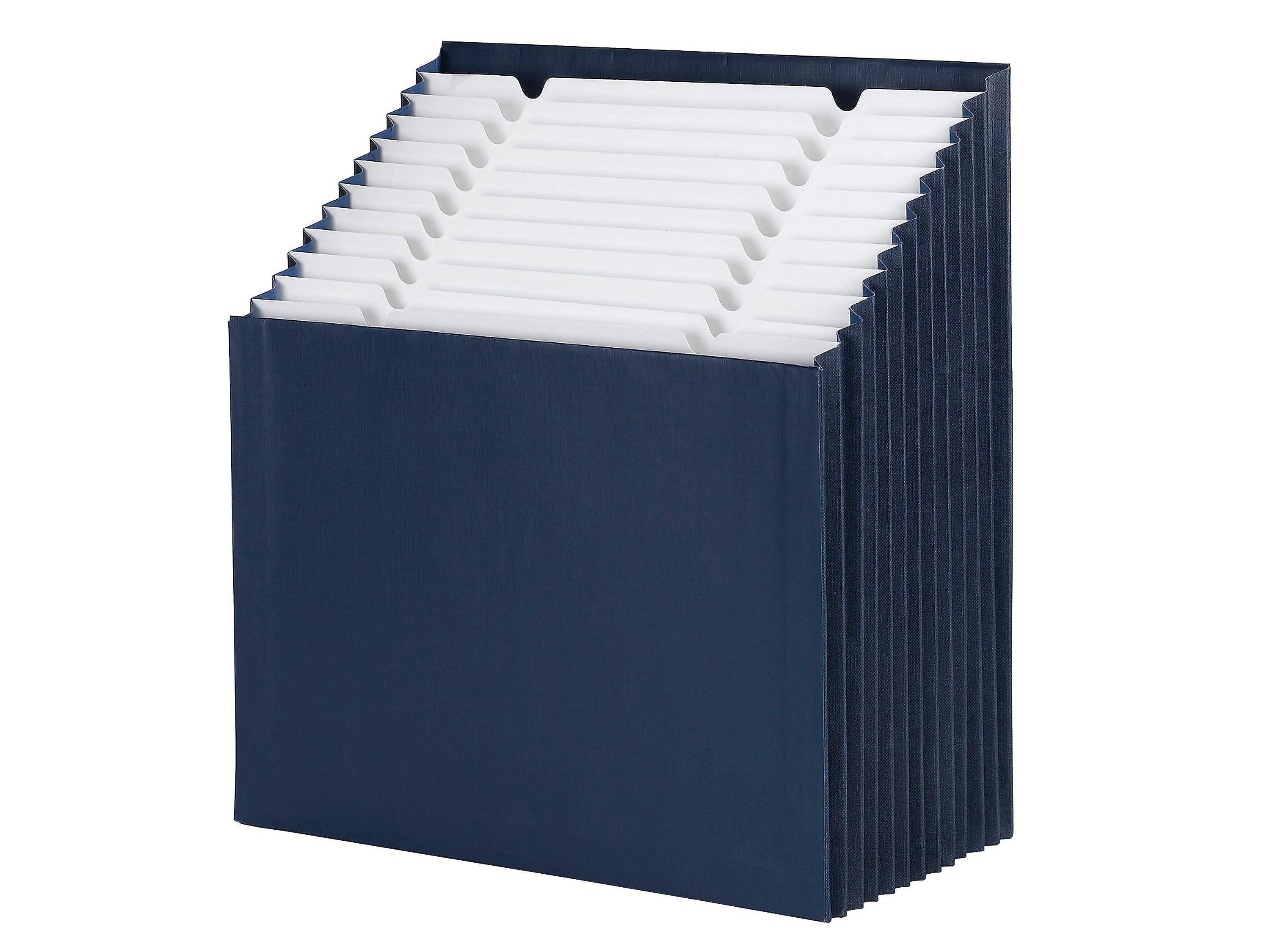 Smead Secure Stadium File, Letter Size, 12-Pocket, Navy Blue