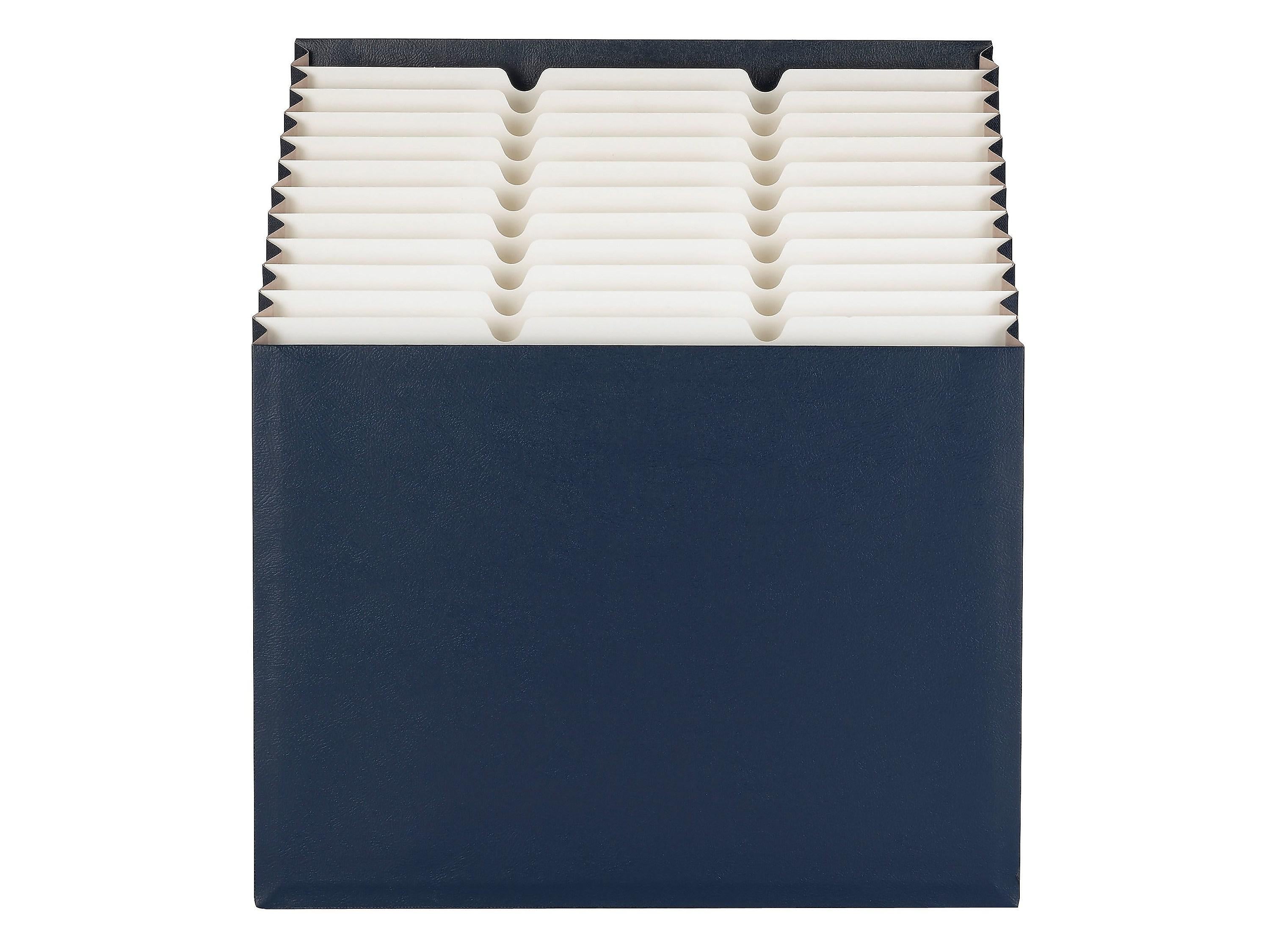 Smead Secure Stadium File, Letter Size, 12-Pocket, Navy Blue