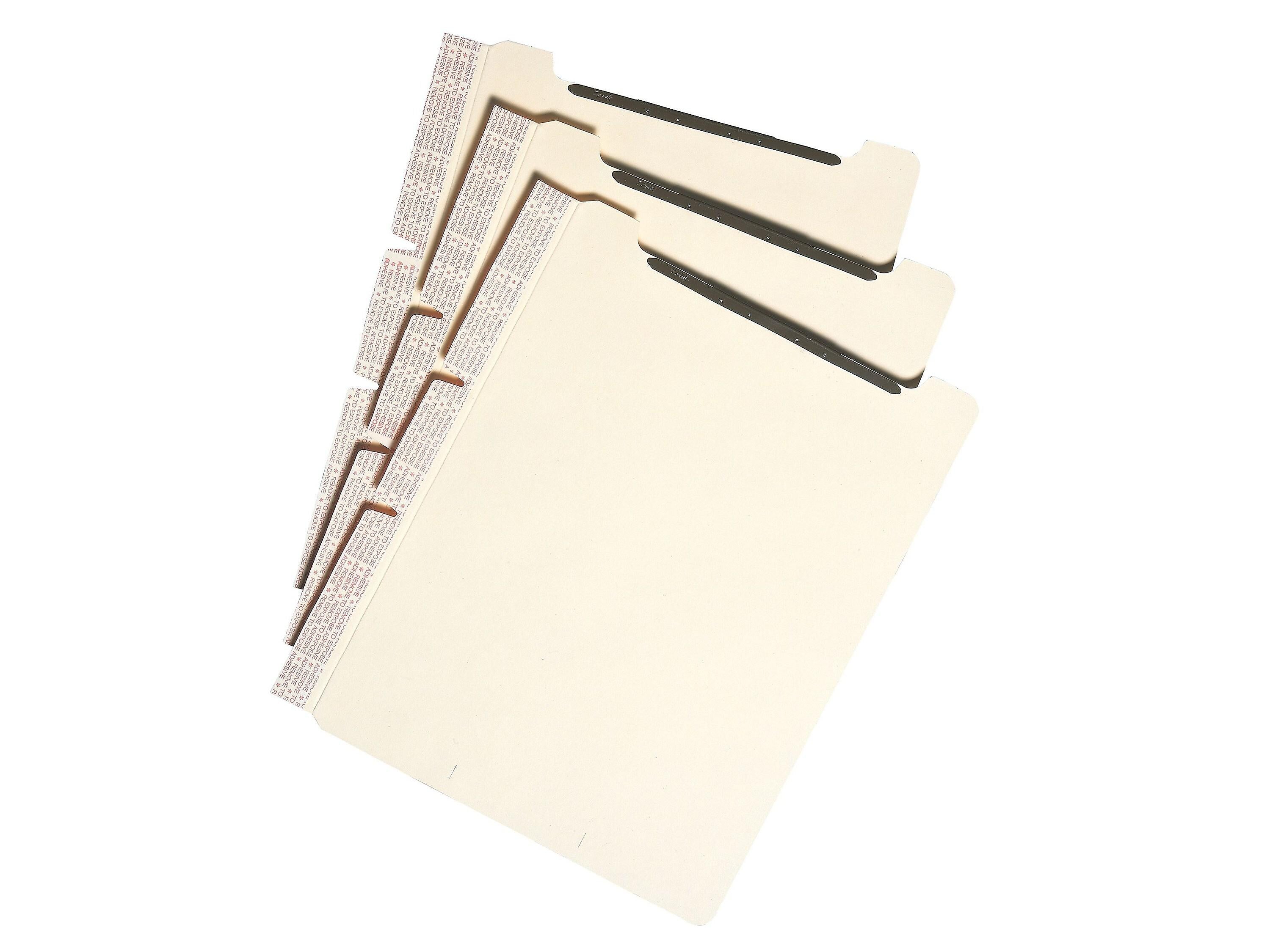 Smead Self Adhesive Filing Dividers, Letter Size, Manila, 25/Pack