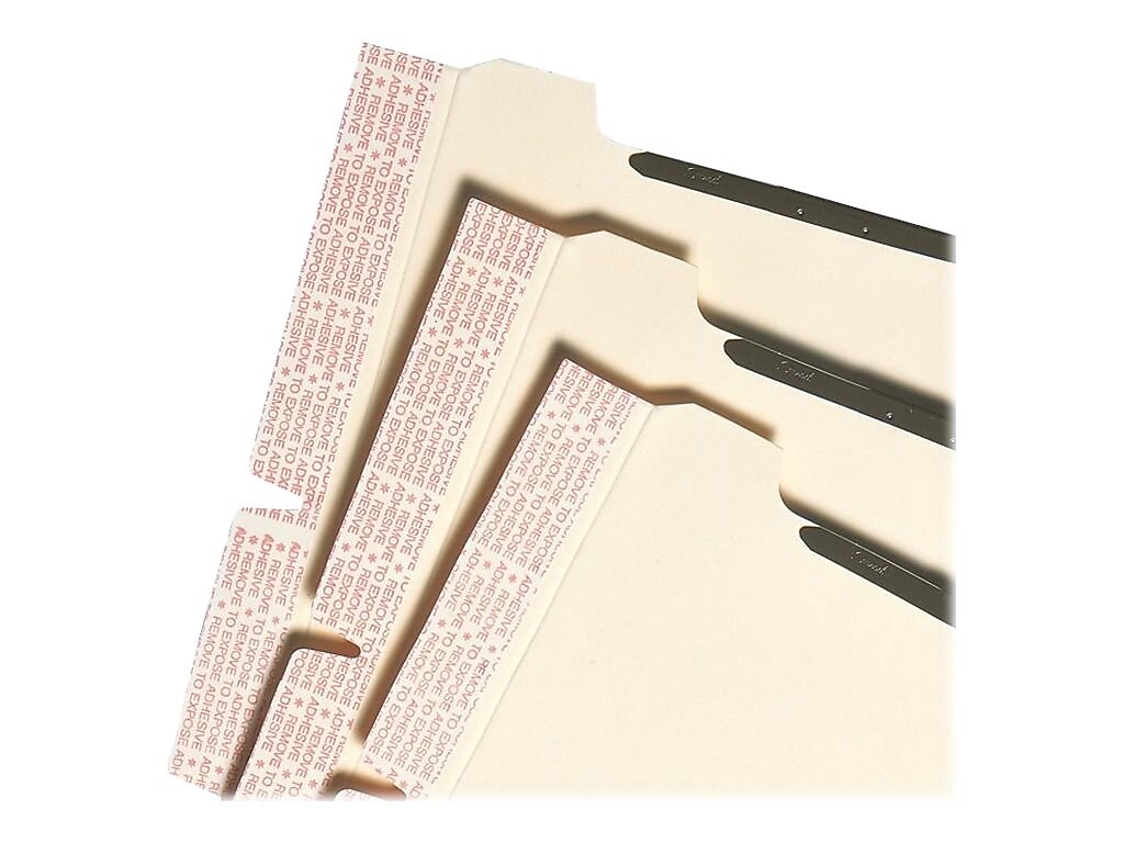 Smead Self Adhesive Filing Dividers, Letter Size, Manila, 25/Pack