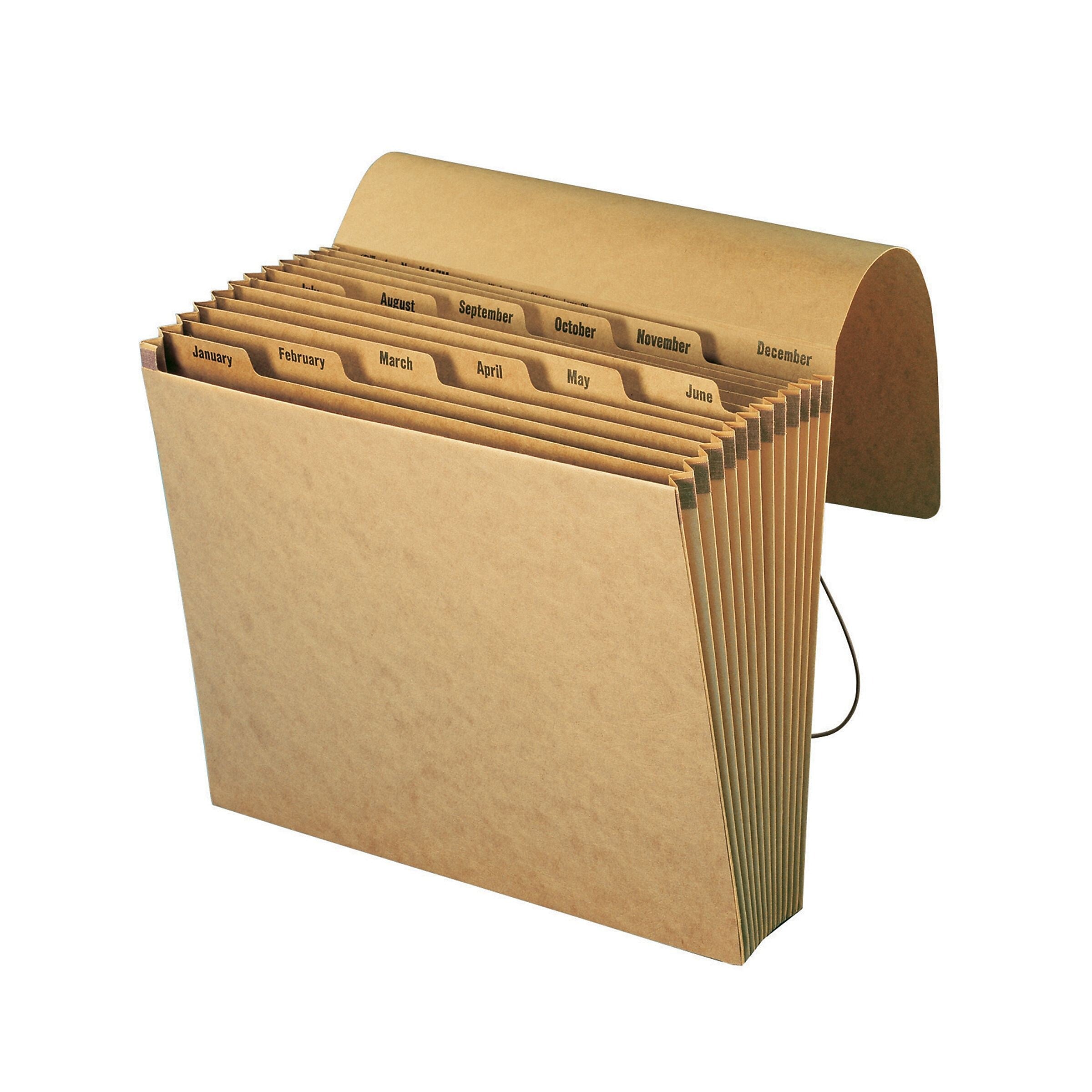 Smead Smead 10 Standard Reinforced Kraft Accordion File, Monthly Index, 12 Pocket, Letter, Kraft