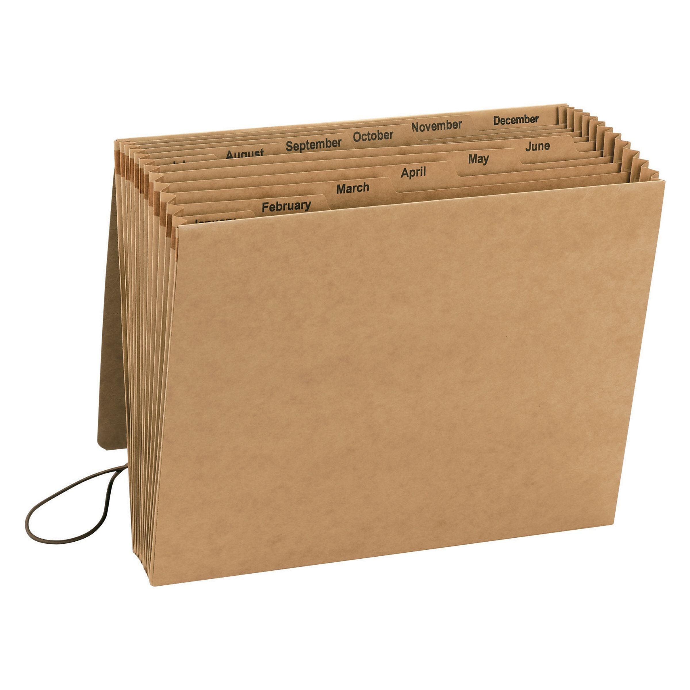 Smead Smead 10 Standard Reinforced Kraft Accordion File, Monthly Index, 12 Pocket, Letter, Kraft