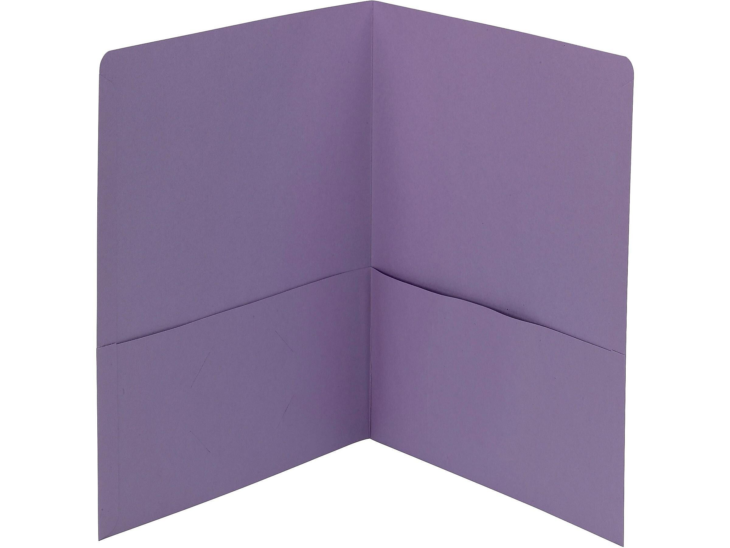 Smead Standard 2-Pocket Heavy Duty Folders, Lavender, 25/Box