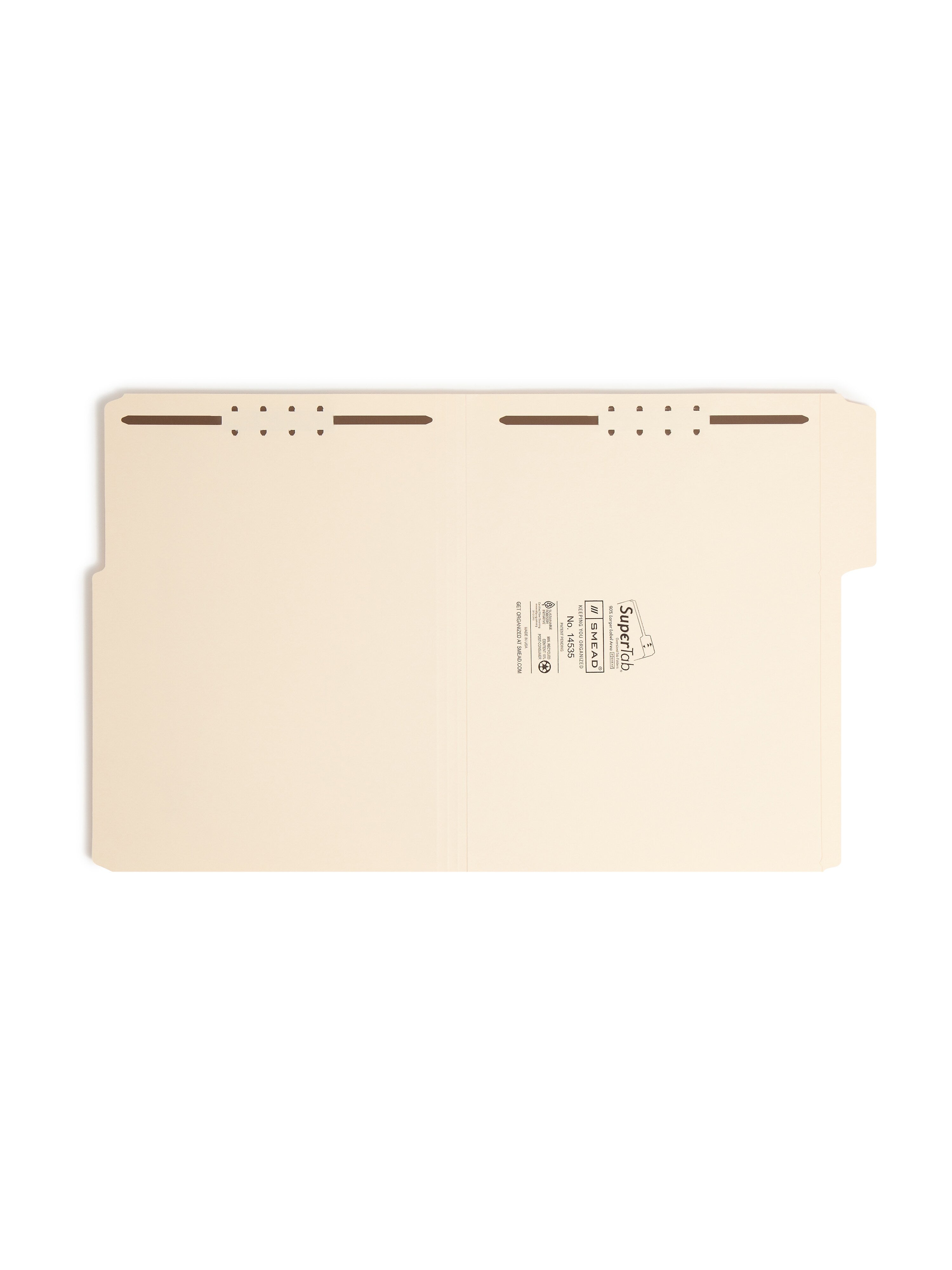 Smead SuperTab Classification Folders, Oversized Reinforced 1/3-Cut Tab, Letter Size, Manila, 50/Box