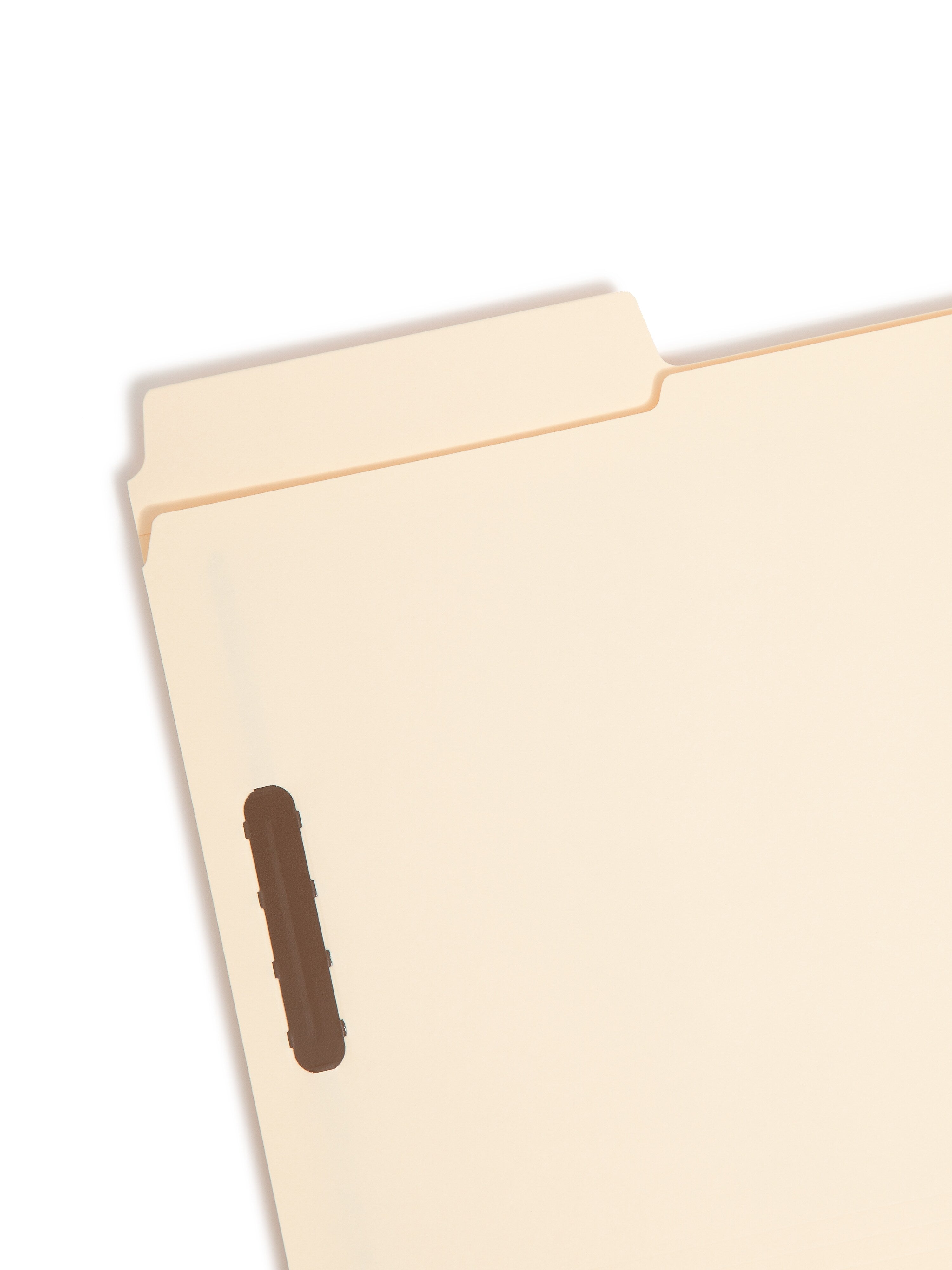 Smead SuperTab® Fastener Folder, 2 Fasteners, Oversized Reinforced 1/3-Cut Tab, Legal, Manila