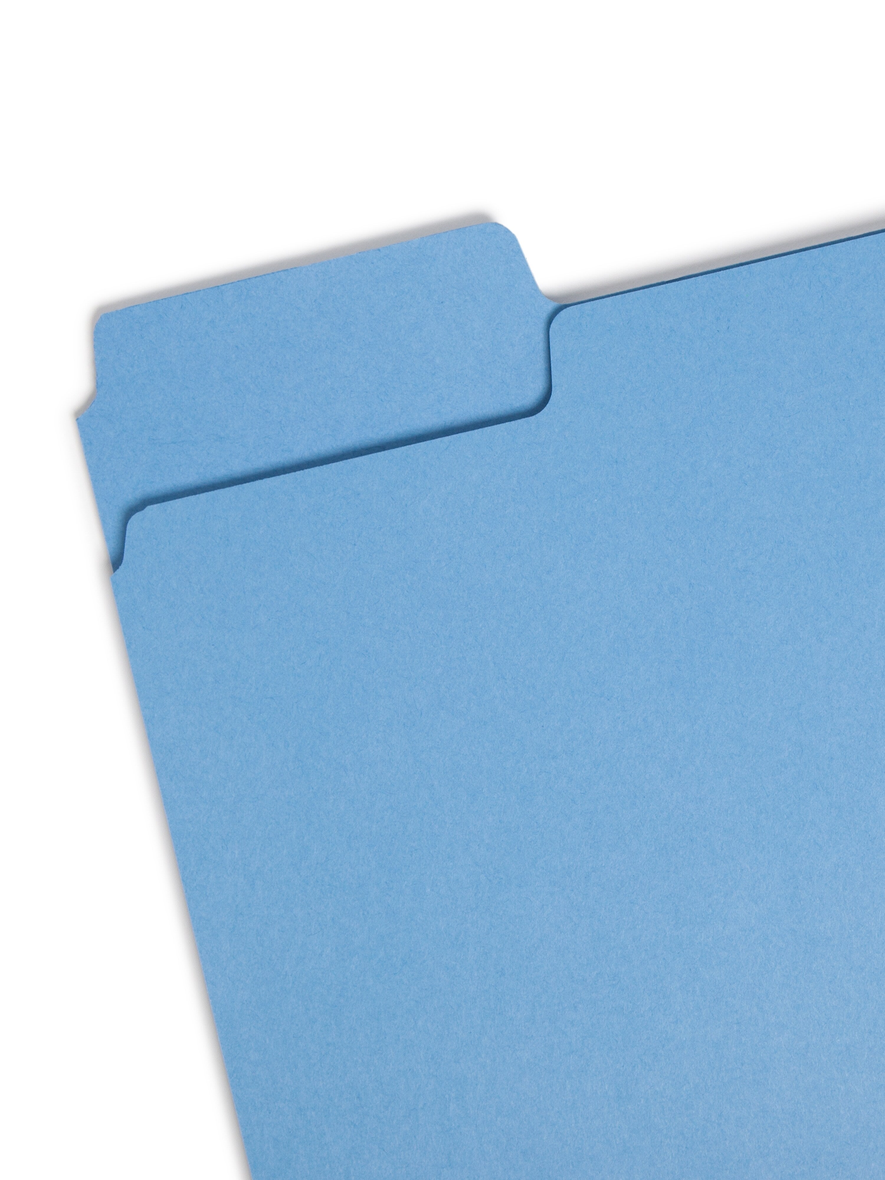Smead SuperTab File Folder, 3 Tab, Letter Size, Blue, 100/Box