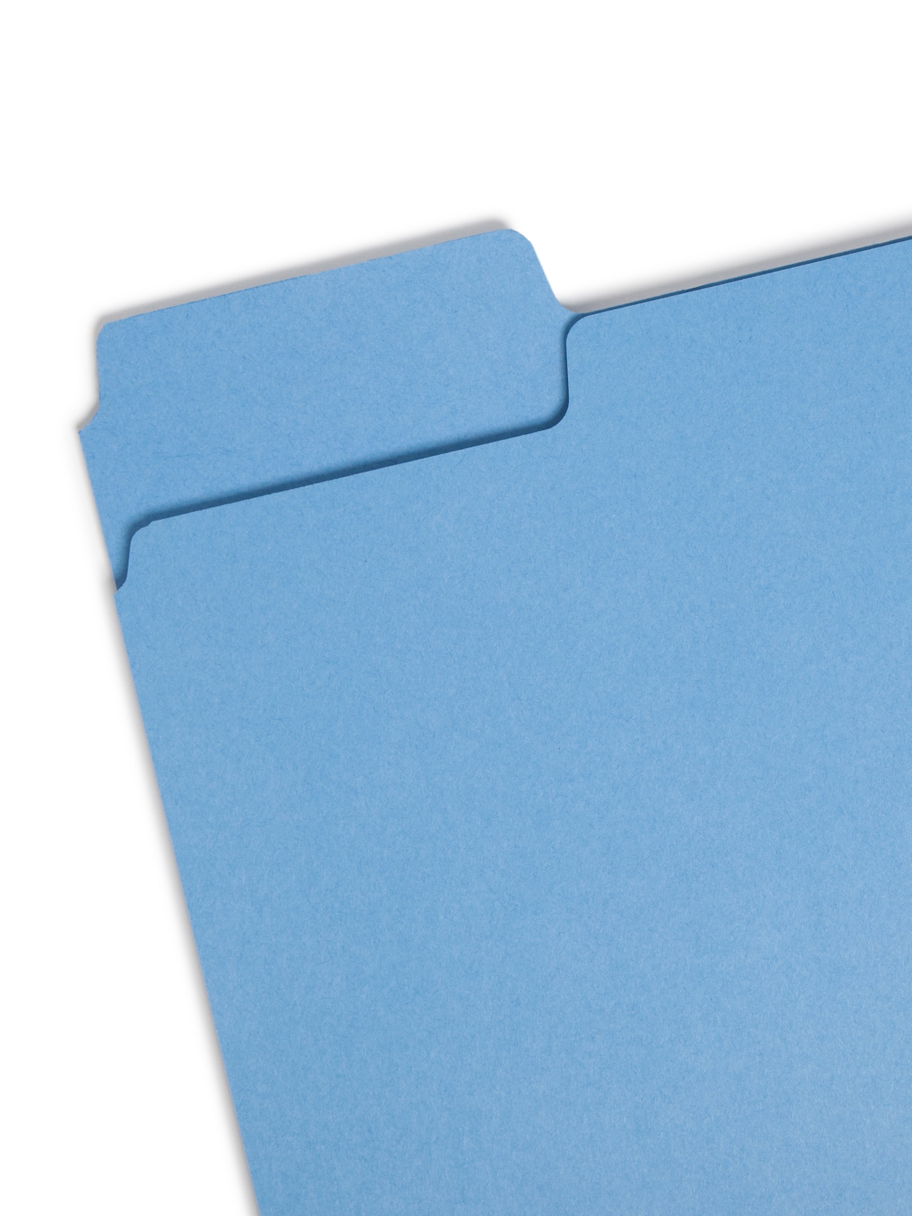 Smead SuperTab File Folder, 3 Tab, Letter Size, Blue, 100/Box