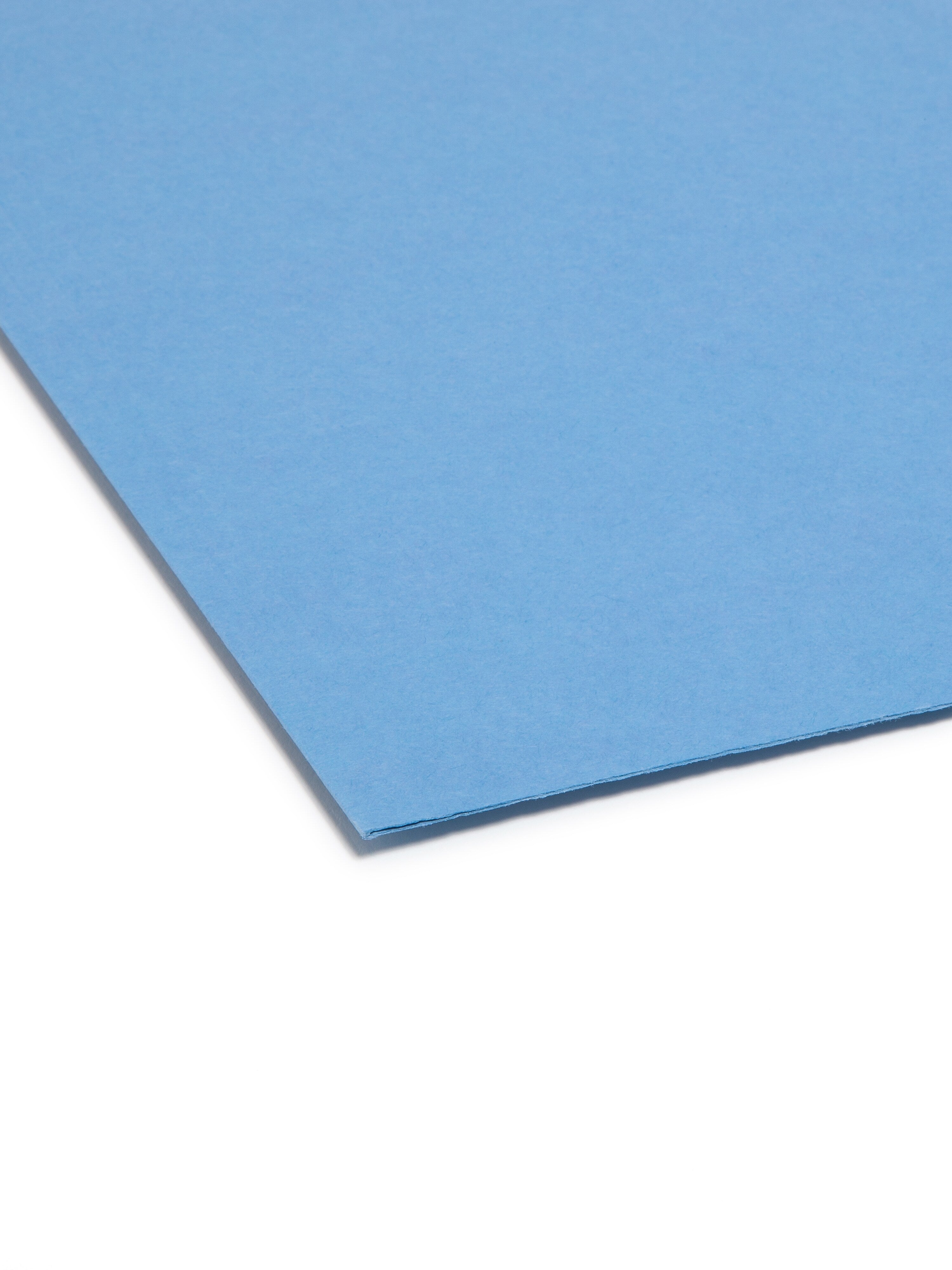 Smead SuperTab File Folder, 3 Tab, Letter Size, Blue, 100/Box