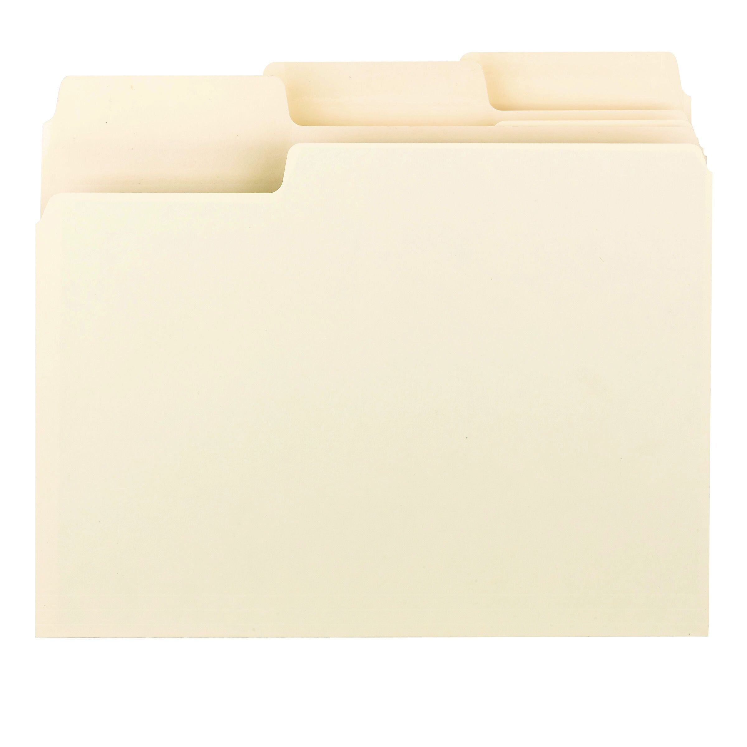 Smead SuperTab File Folder, 3 Tab, Letter Size, Manila, 24/Pack