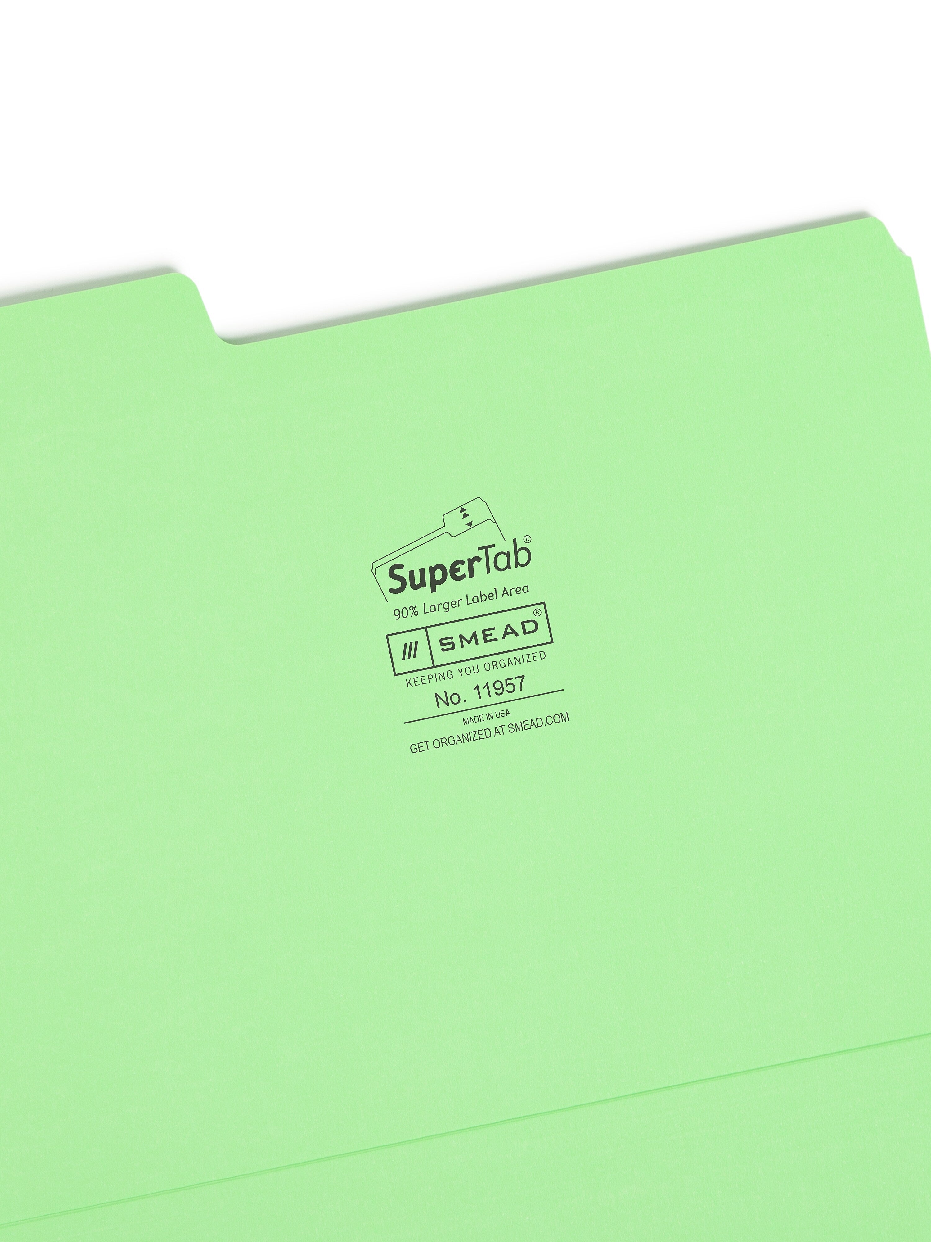 Smead SuperTab File Folders, 1-Tab, Letter Size, Assorted, 24/Pack