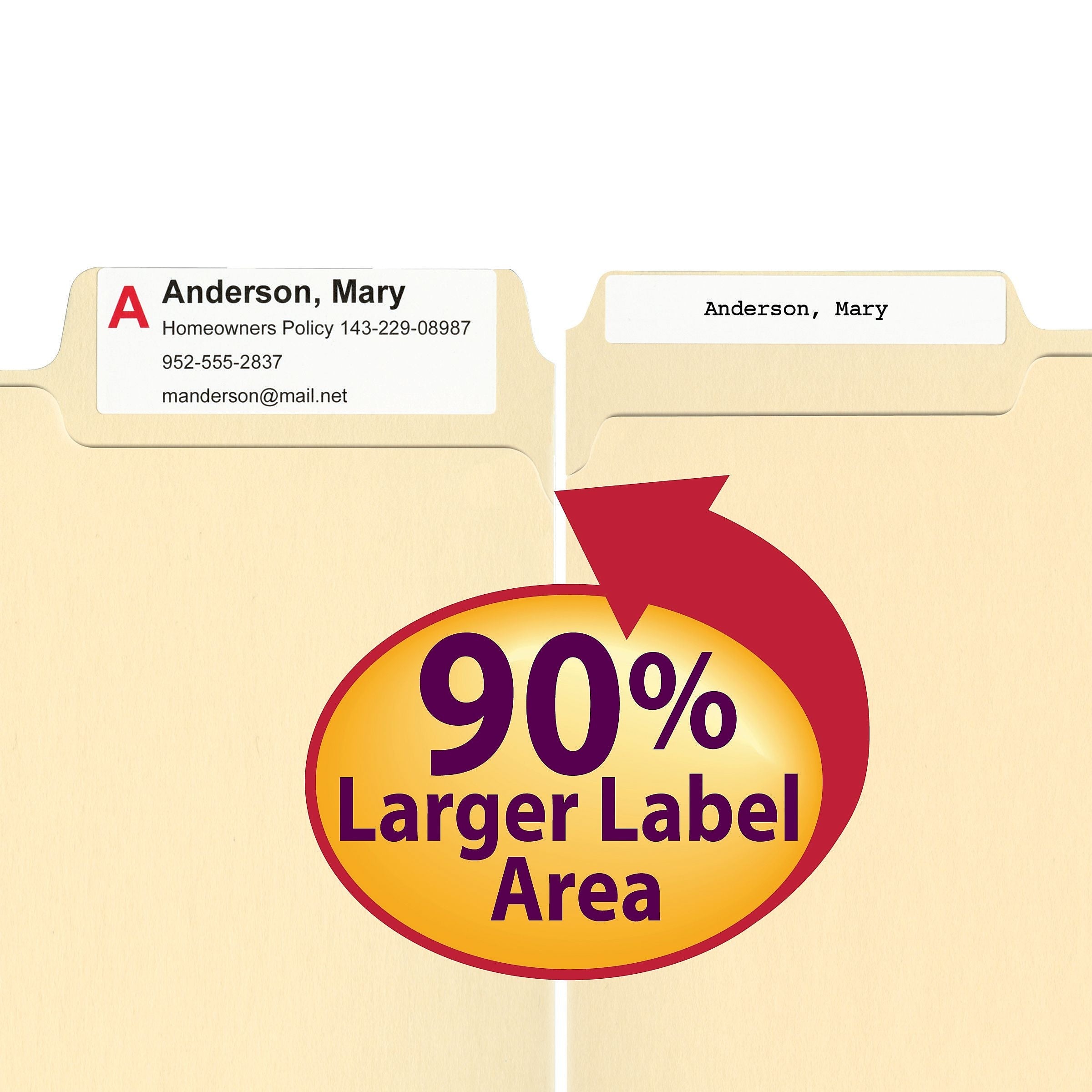 Smead SuperTab File Folders, 1/3 Cut, Letter Size, Manila, 100/Box