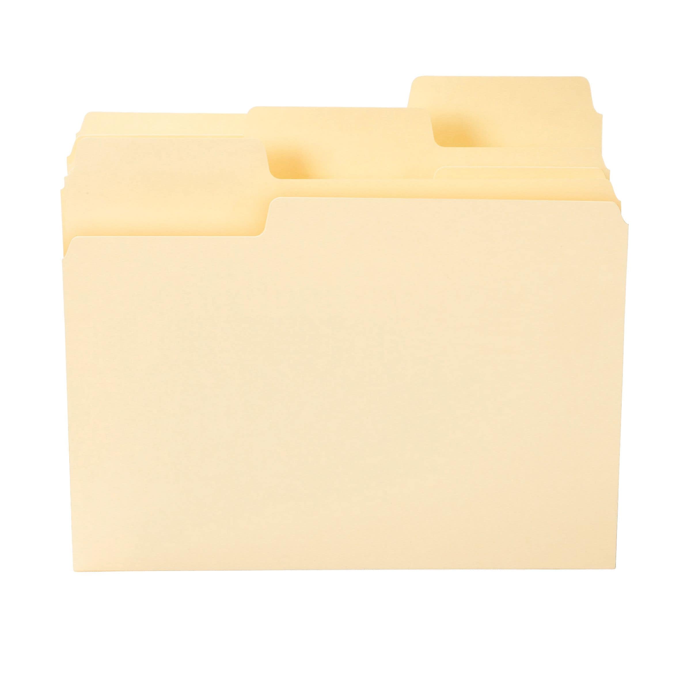 Smead SuperTab File Folders, 1/3 Cut, Letter Size, Manila, 100/Box
