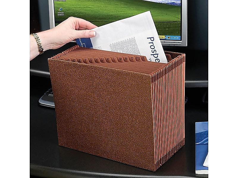 Smead TUFF Redrope Reinforced Expanding File, A-Z Index, Legal Size, 21-Pocket, Brown