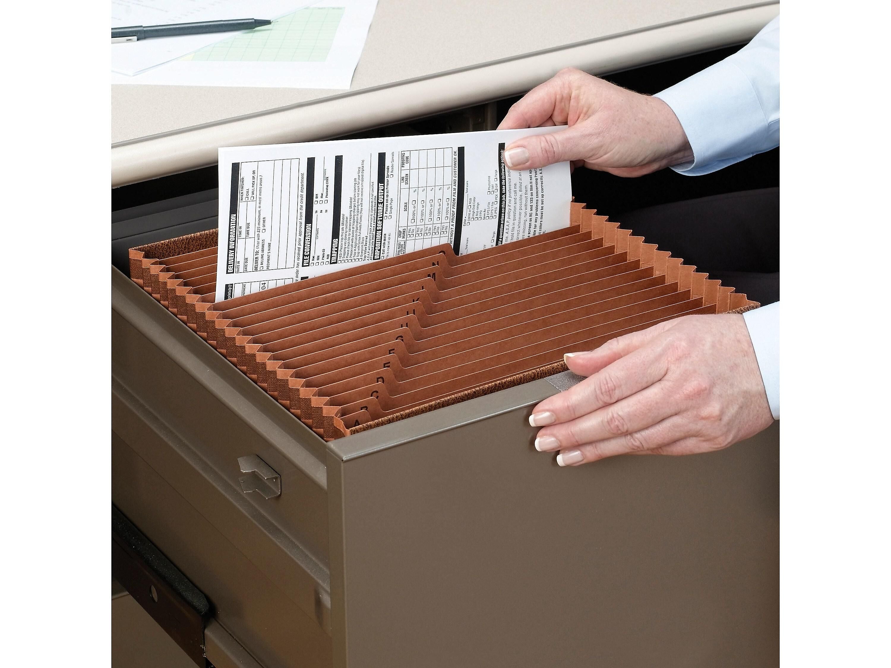 Smead TUFF Redrope Reinforced Expanding File, A-Z Index, Legal Size, 21-Pocket, Brown